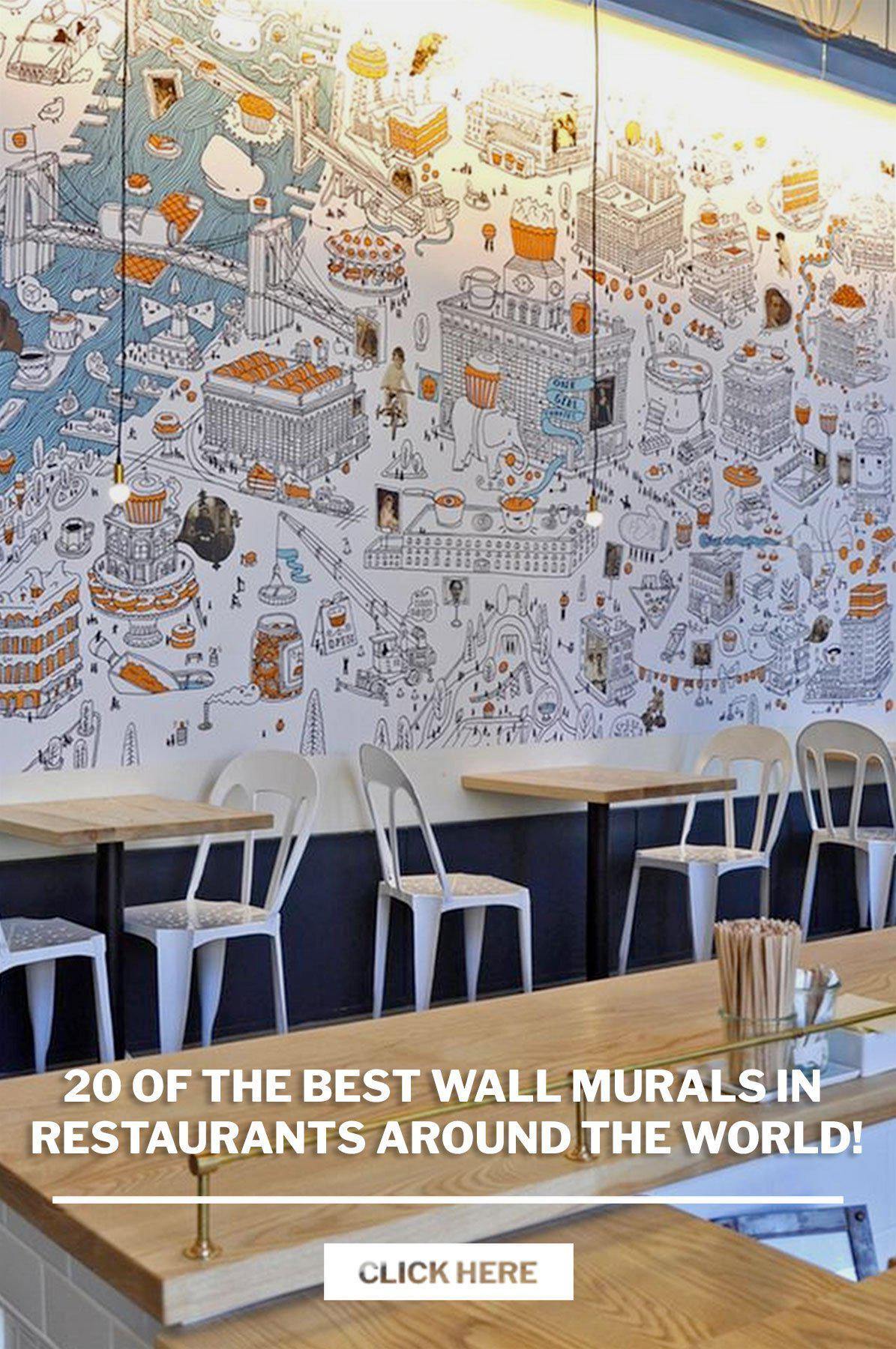 20 of the best wall murals in restaurants around the world! - Eazywallz