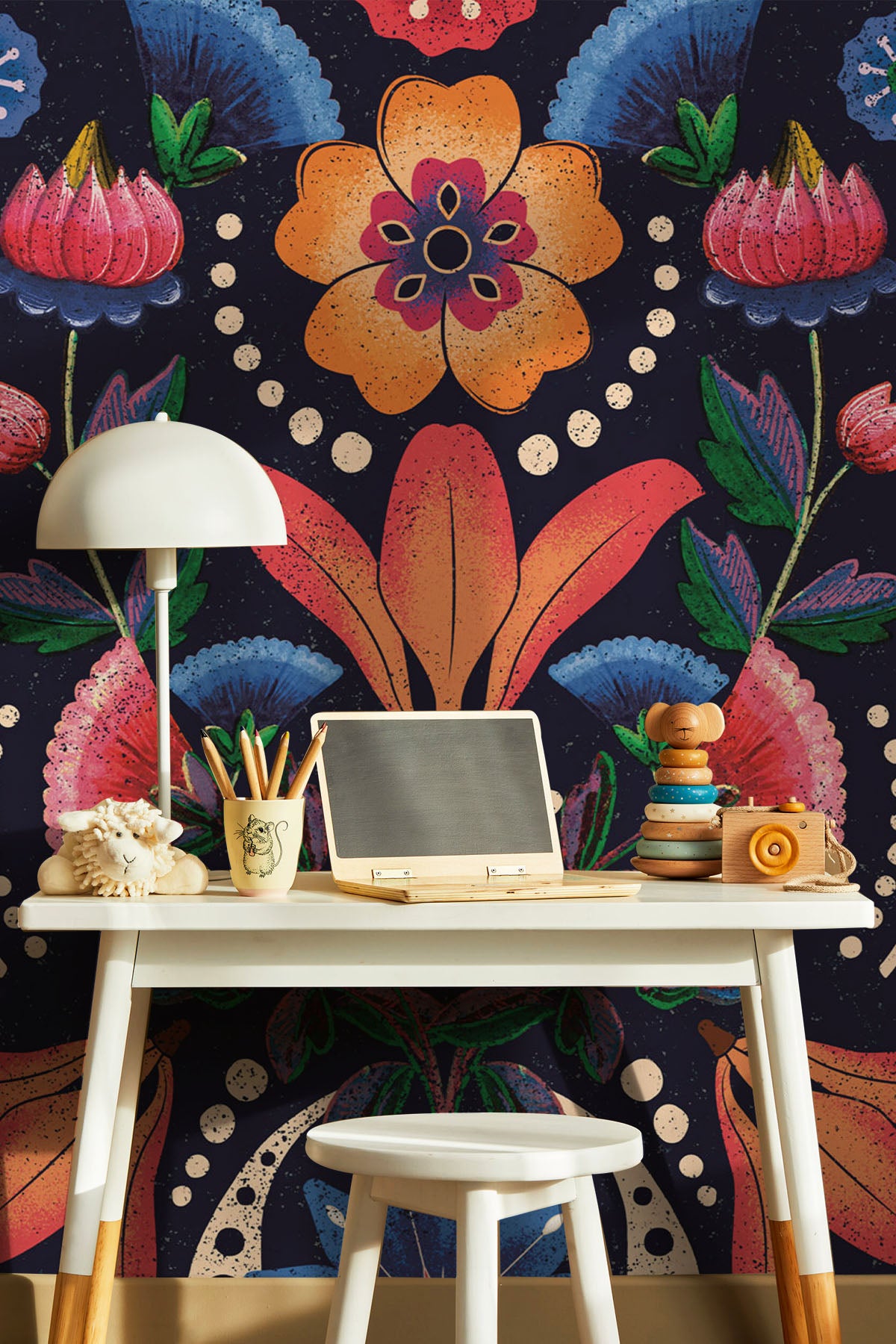 Mexican Ethnic Floral Wallpaper Mural