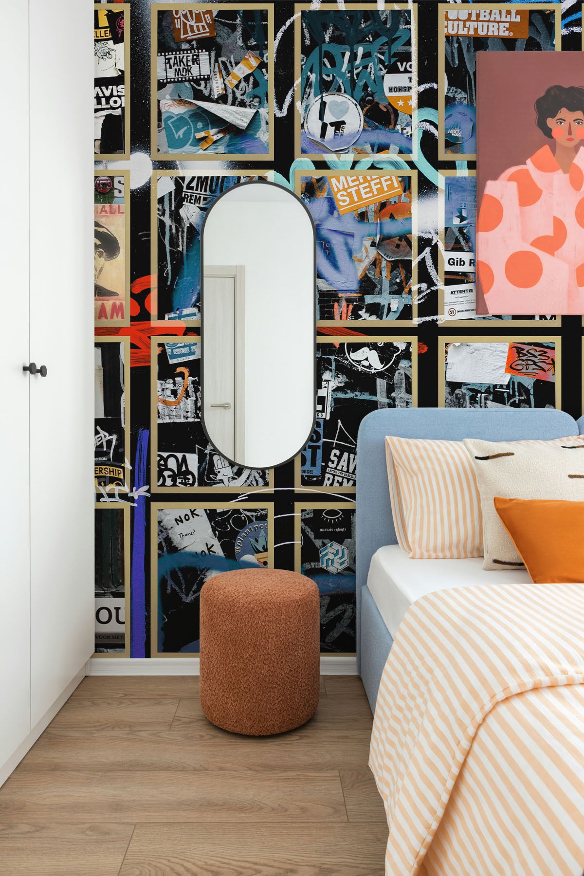 Grunge Street Graffiti Wall Mural
