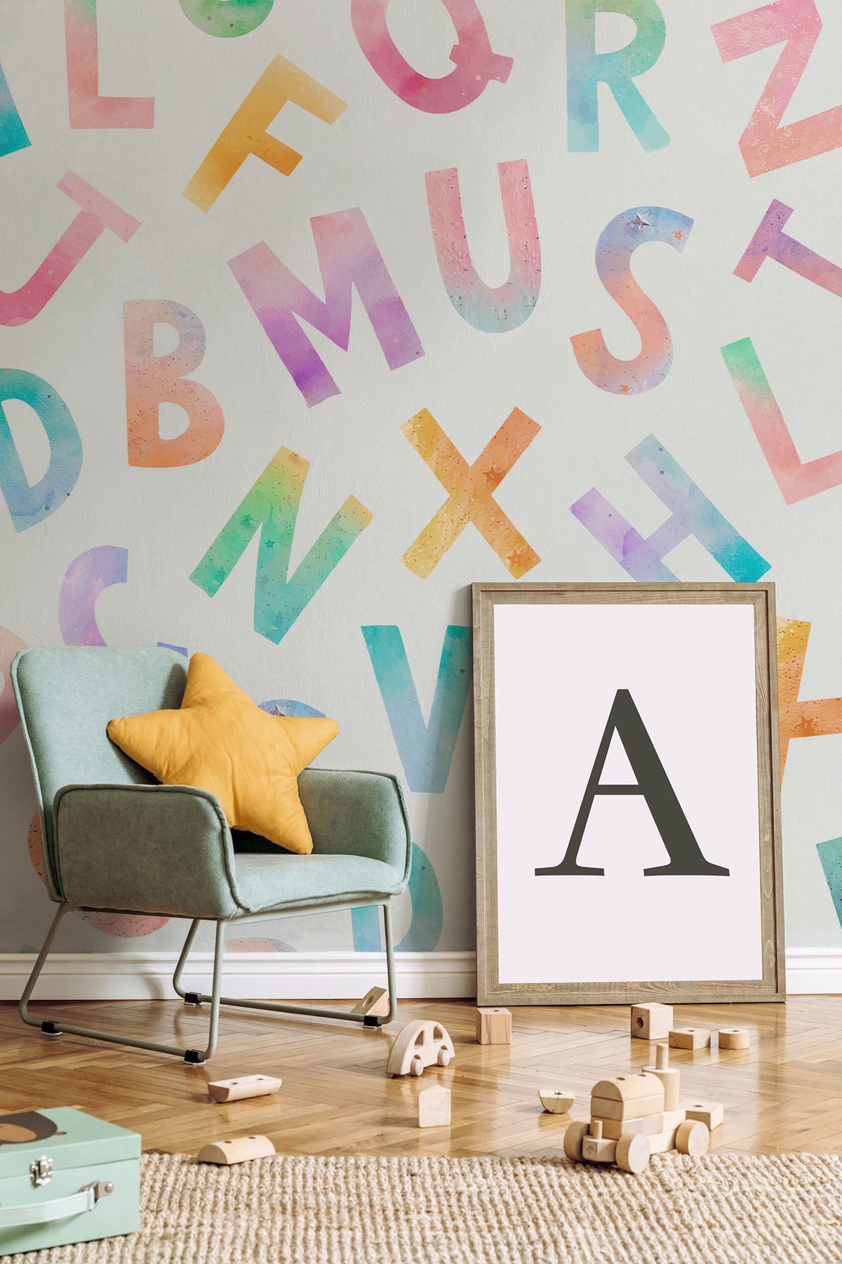 Rainbow Alphabet Wall Mural