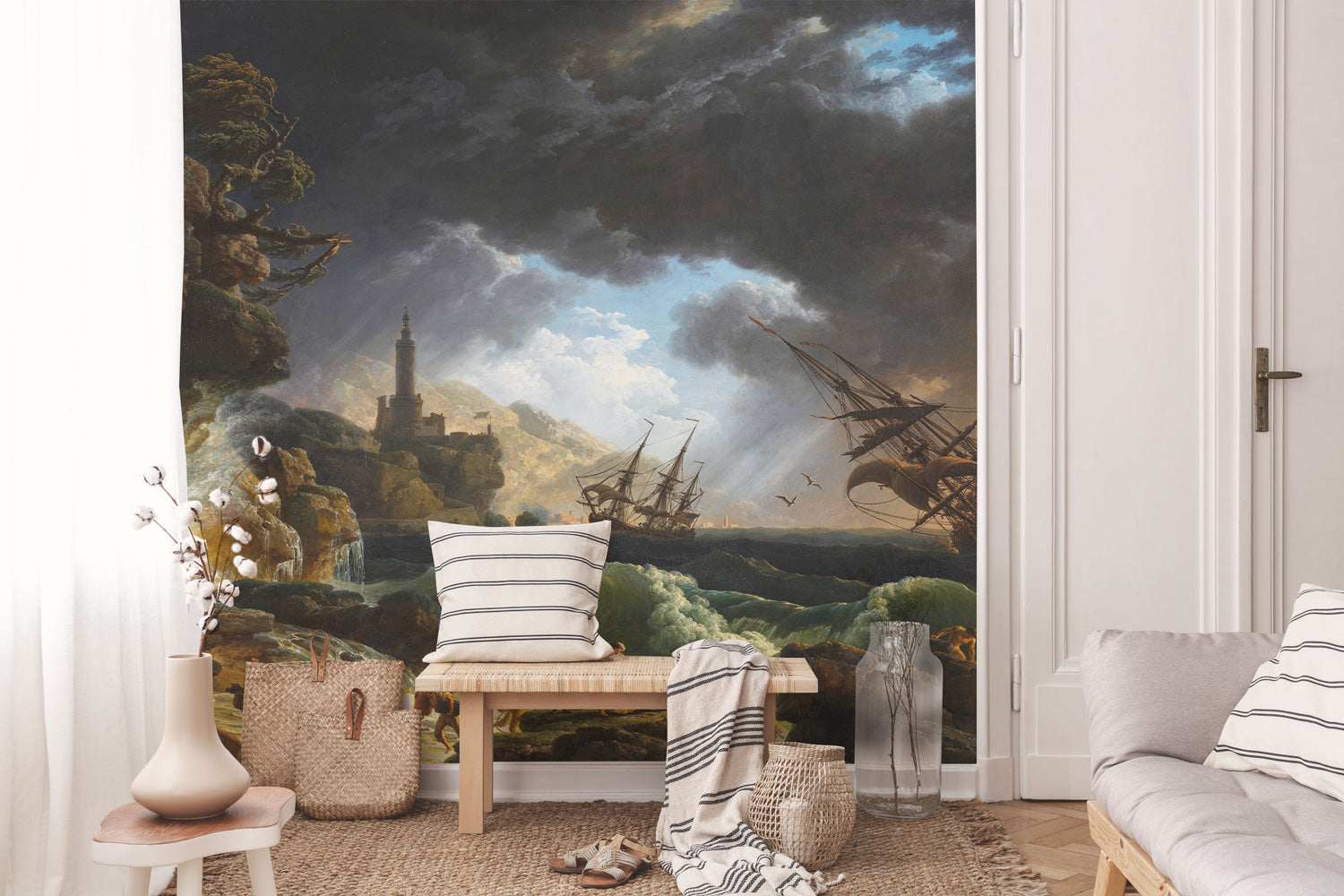 1773 Shipwreck in Stormy Seas Wall Mural