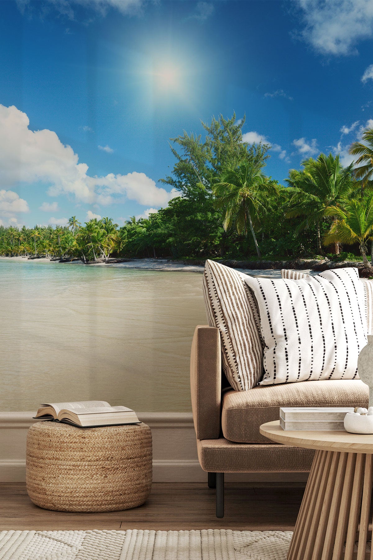 Sea and coconut palms Wall Mural