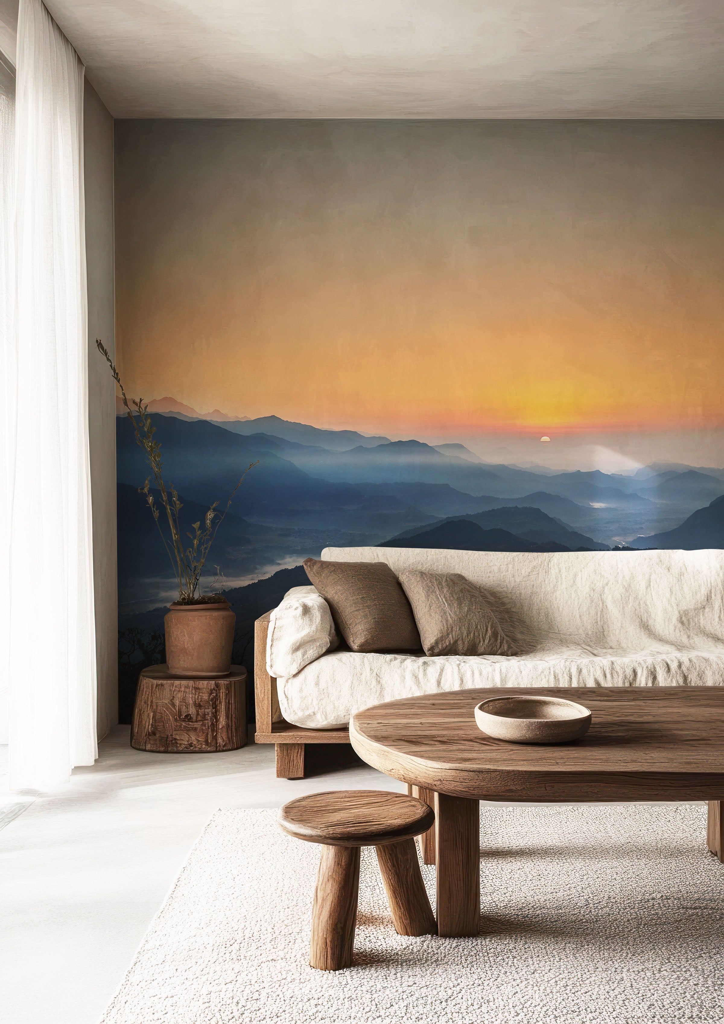 Himalaya Mountains Sunrise Wall Mural