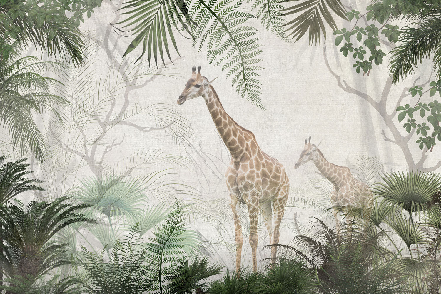 Kids Roaming Safari Wall Mural