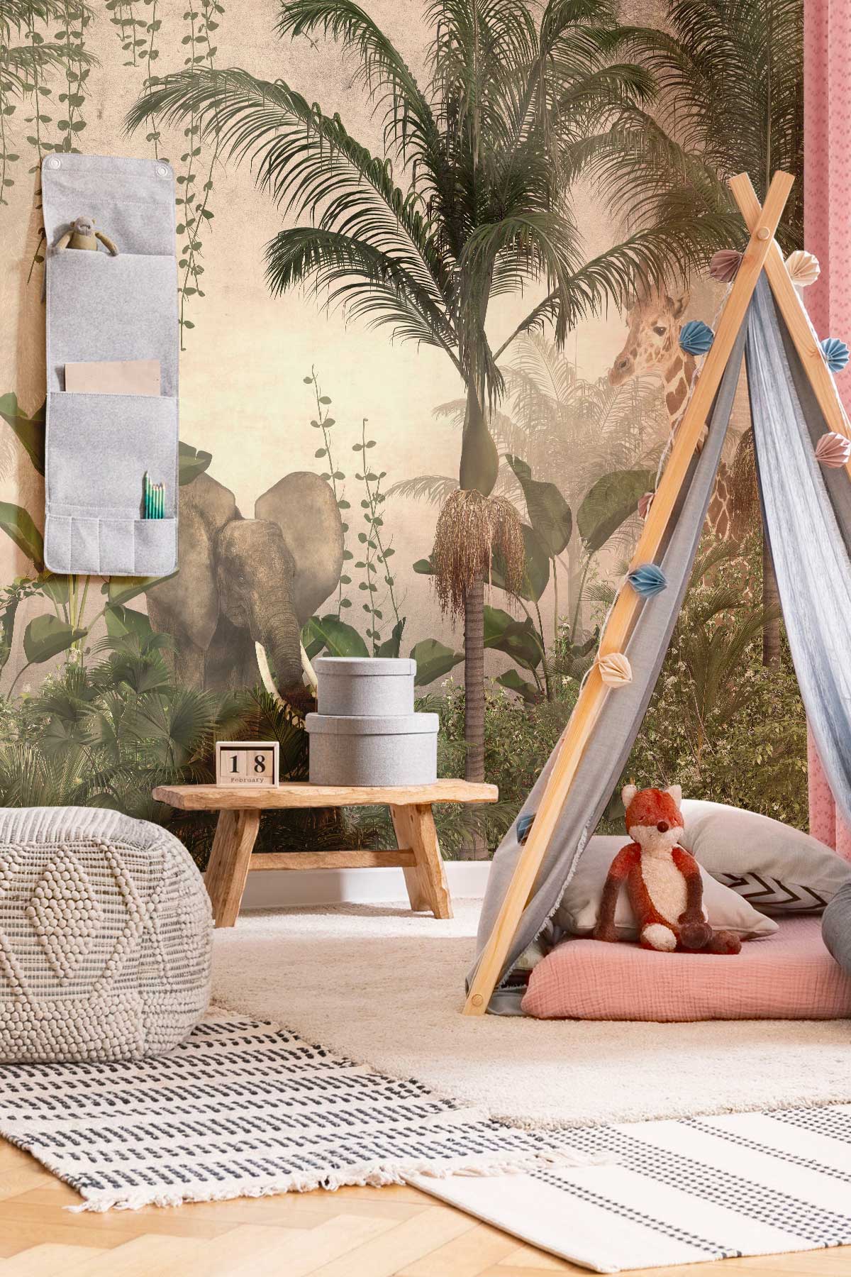 Kids Jungle Expedition Wall Mural
