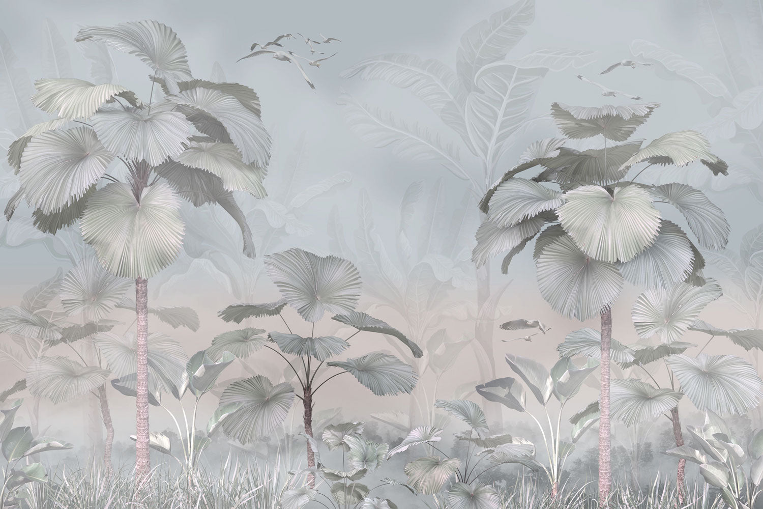 Tropical Azure Sunset Wall Mural