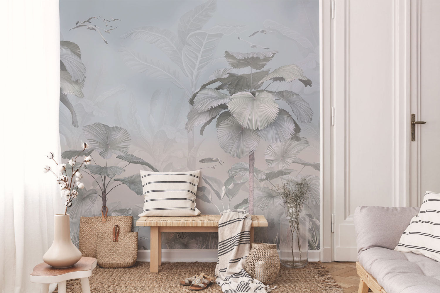 Tropical Azure Sunset Wall Mural