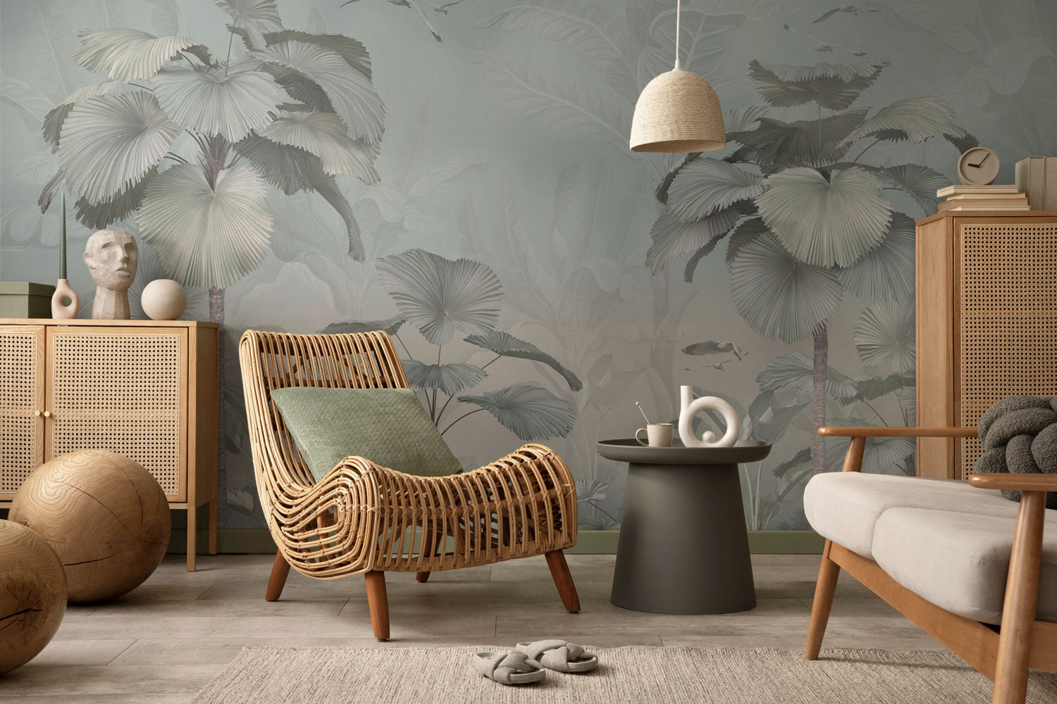 Tropical Azure Sunset Wall Mural