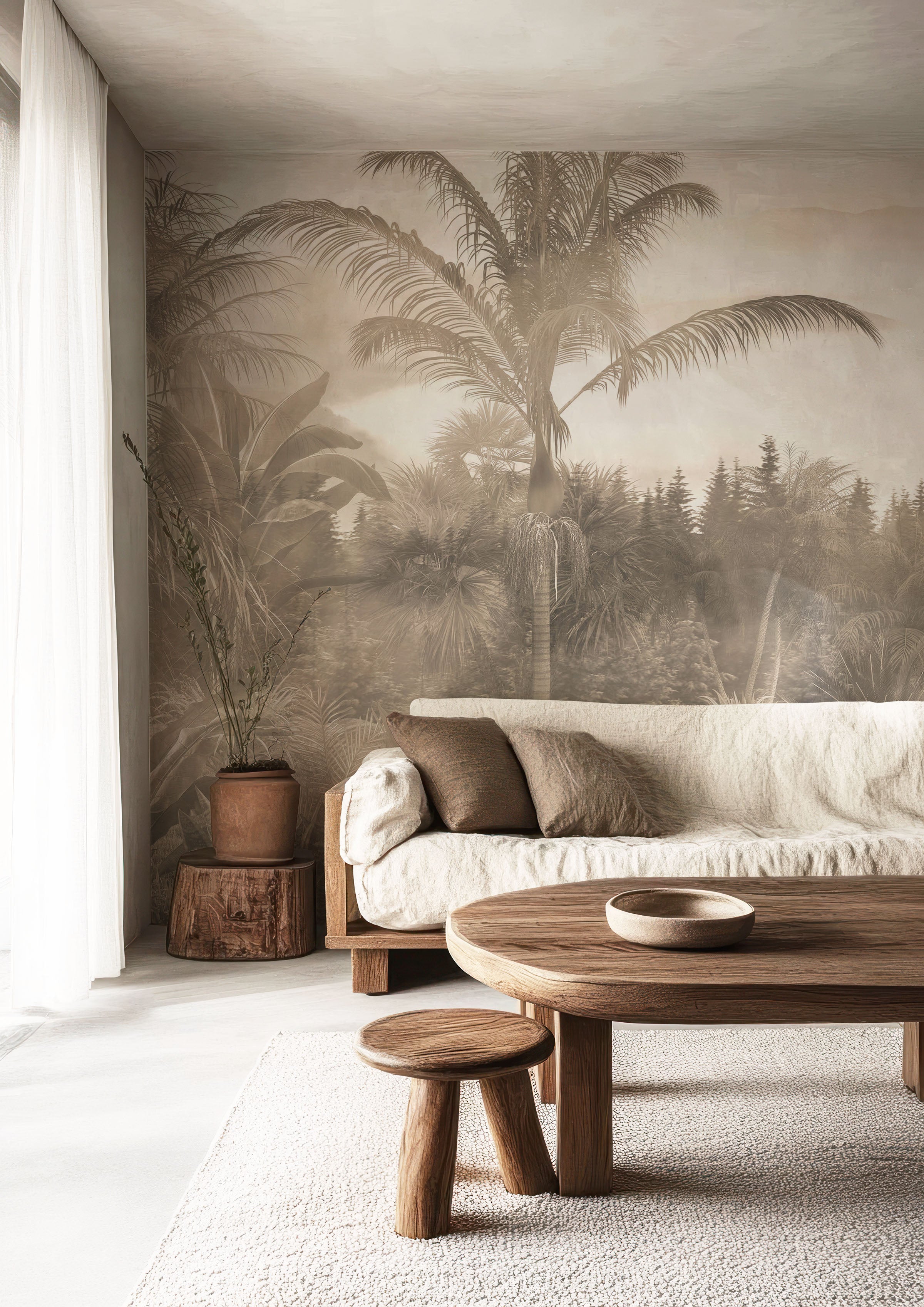 Palm and Banana Leaf Paradise Wall Mural