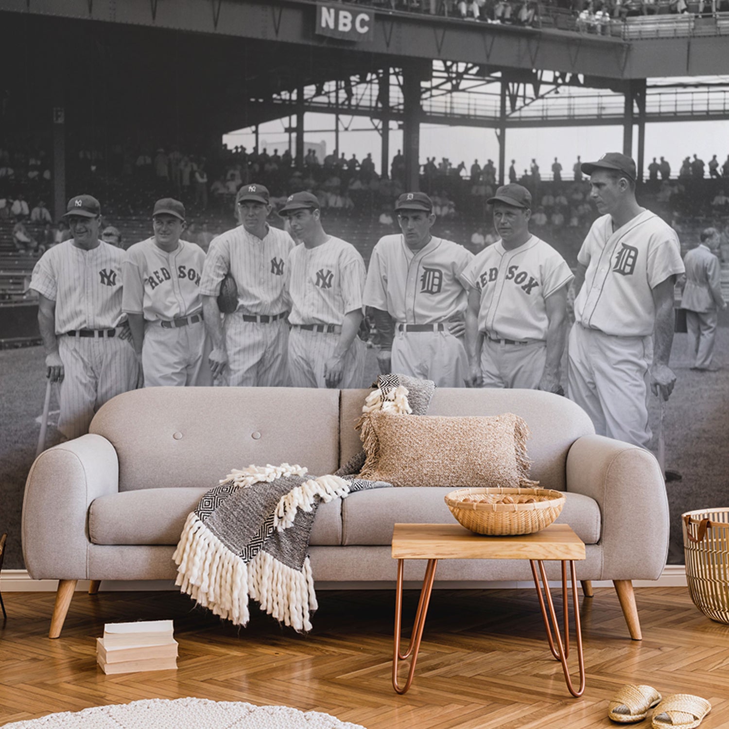 1937 Baseball All-Stars Wall Mural