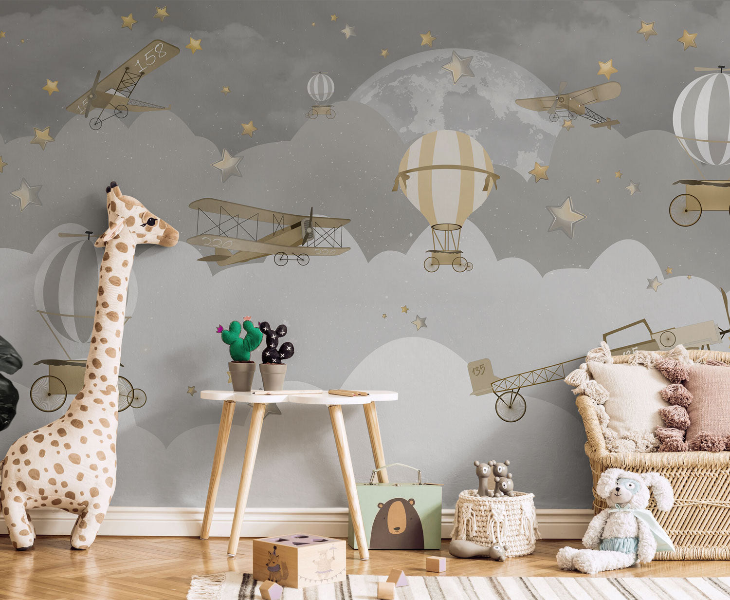 Kids Retro Air Transport Wall Mural