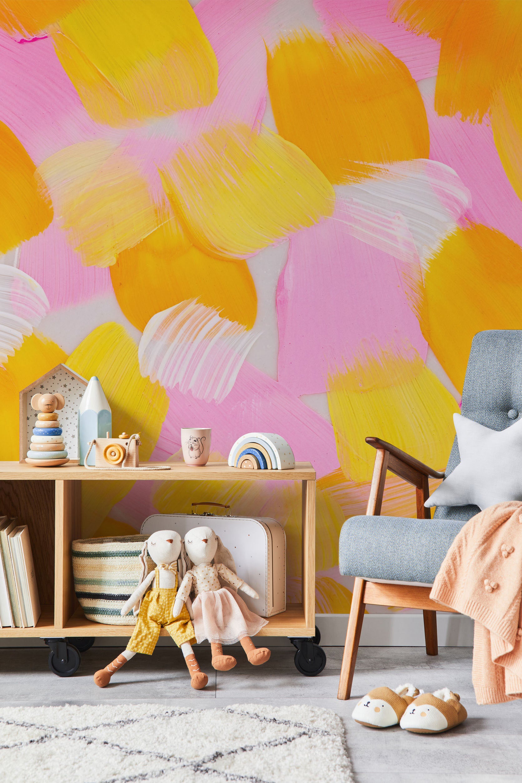 Starburst Paint Strokes Wall Mural