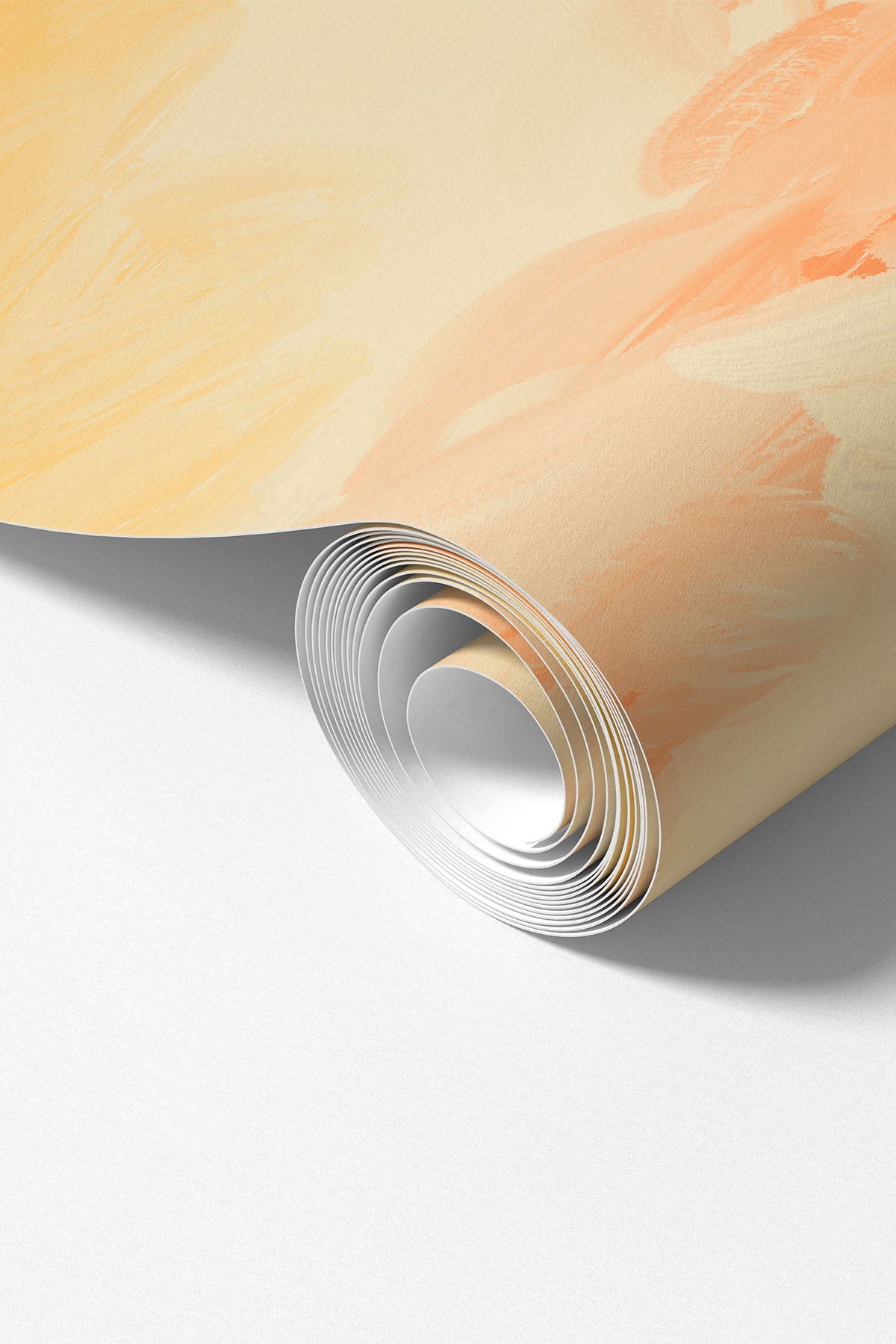 Abstract Sunset wallpaper mural shown as a rolled panel