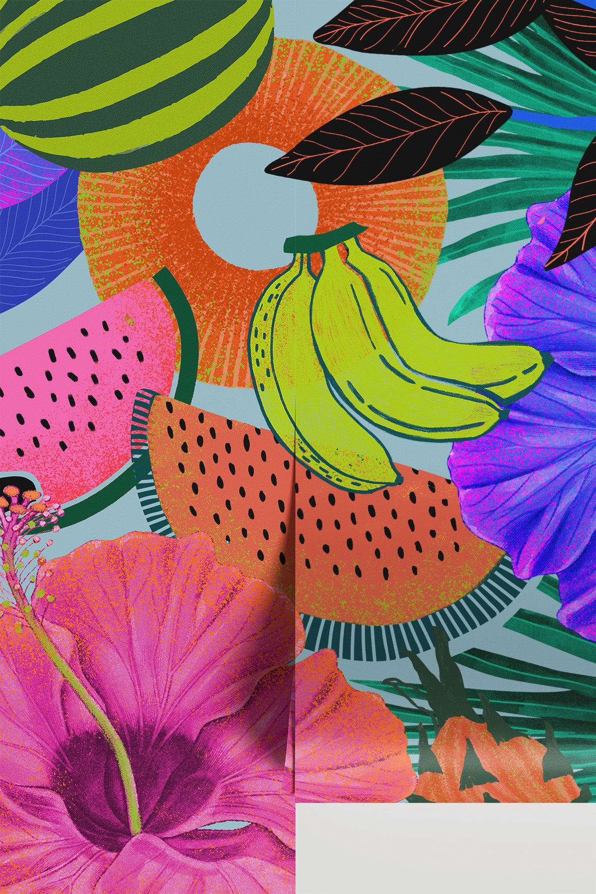 Summer Tropical Mix Wallpaper Mural