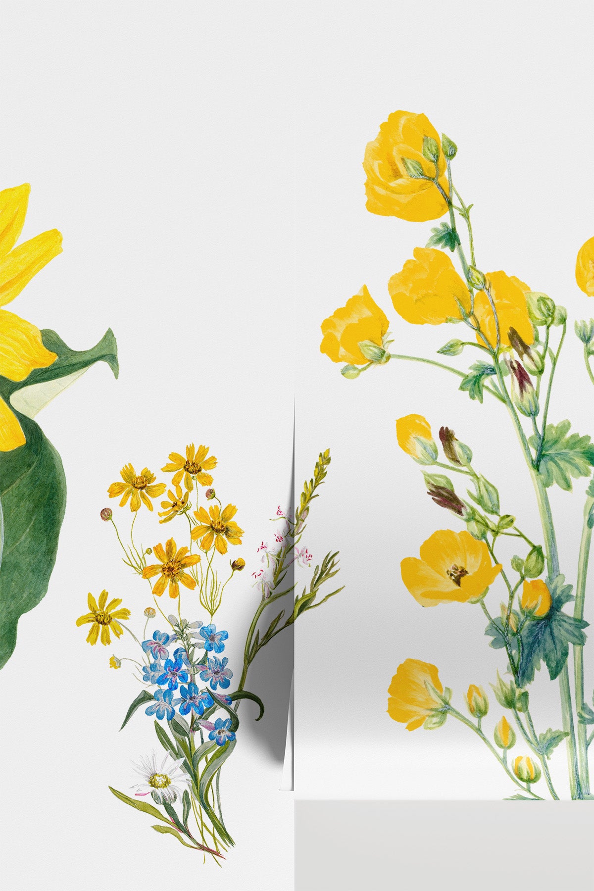 Vintage Sunflower Wallpaper Mural
