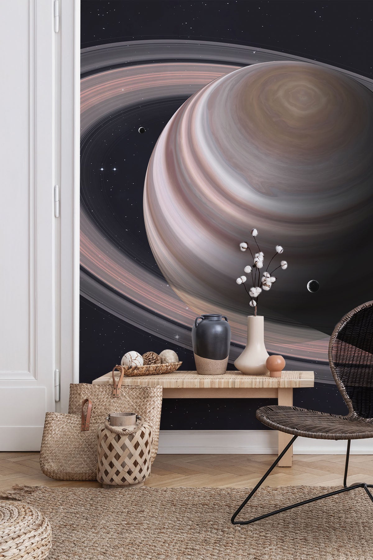 Saturn and Rings Wall Mural