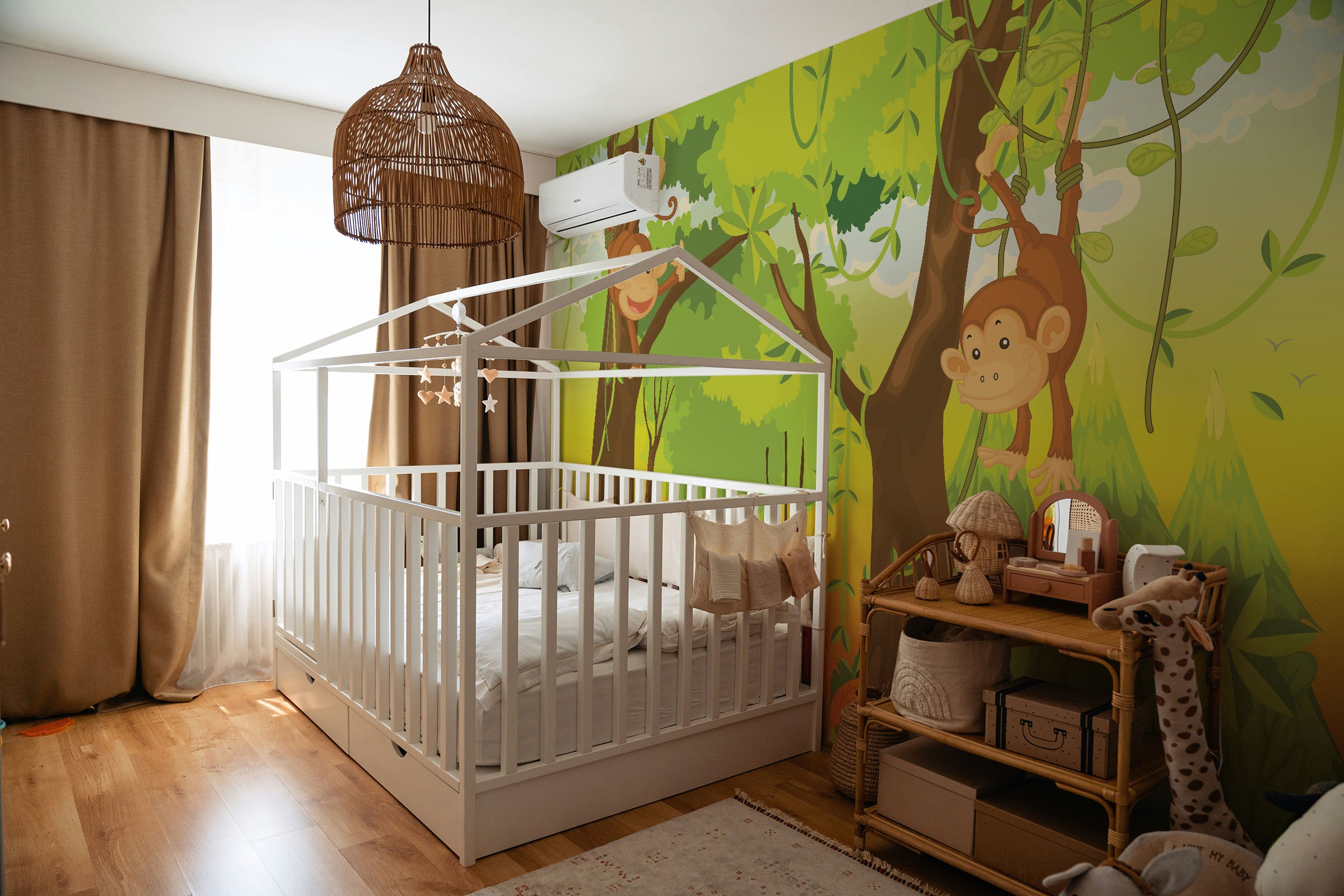 Monkeys in the jungle Wall Mural