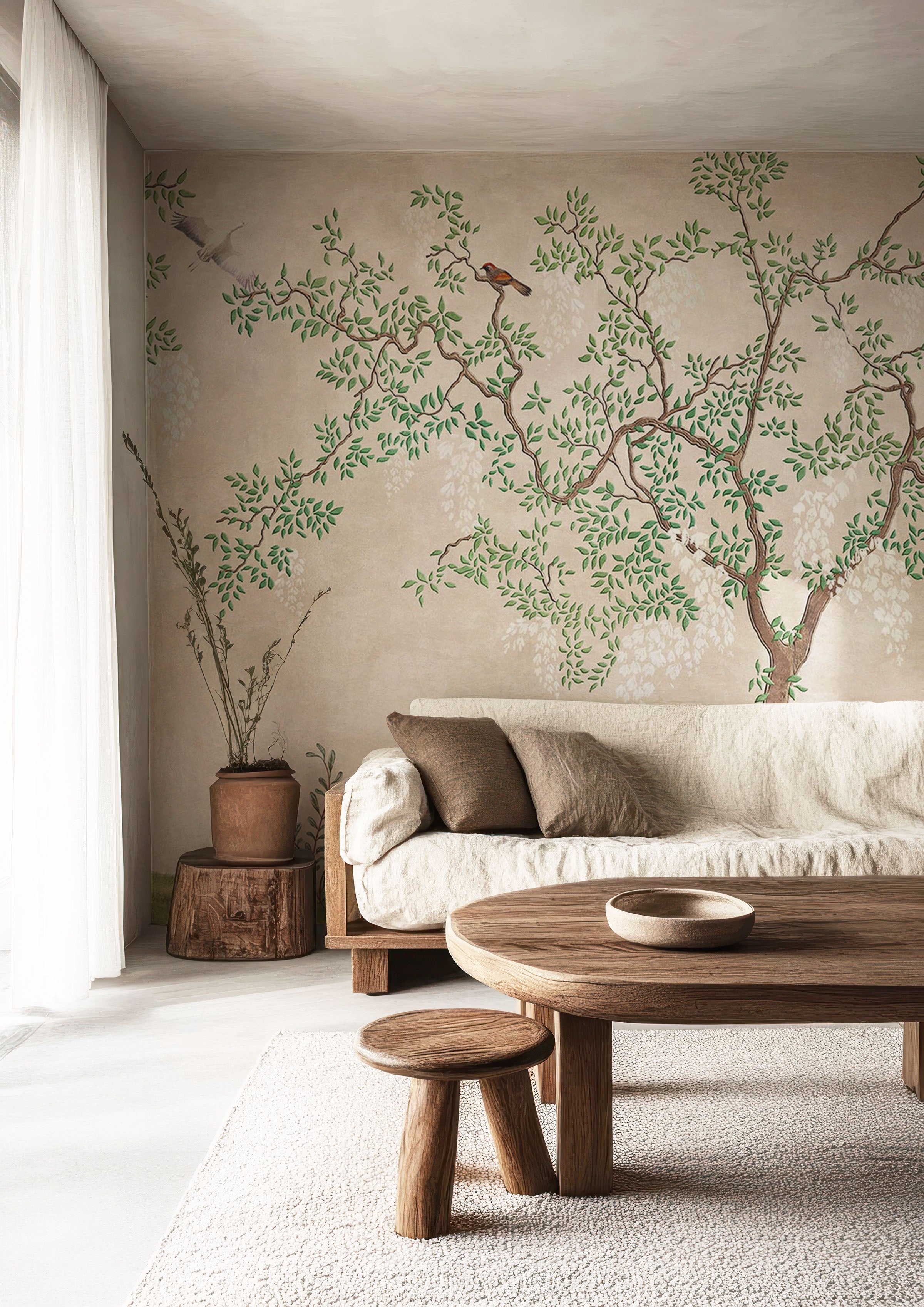 Serene Symphony Chinoiserie Wall Mural