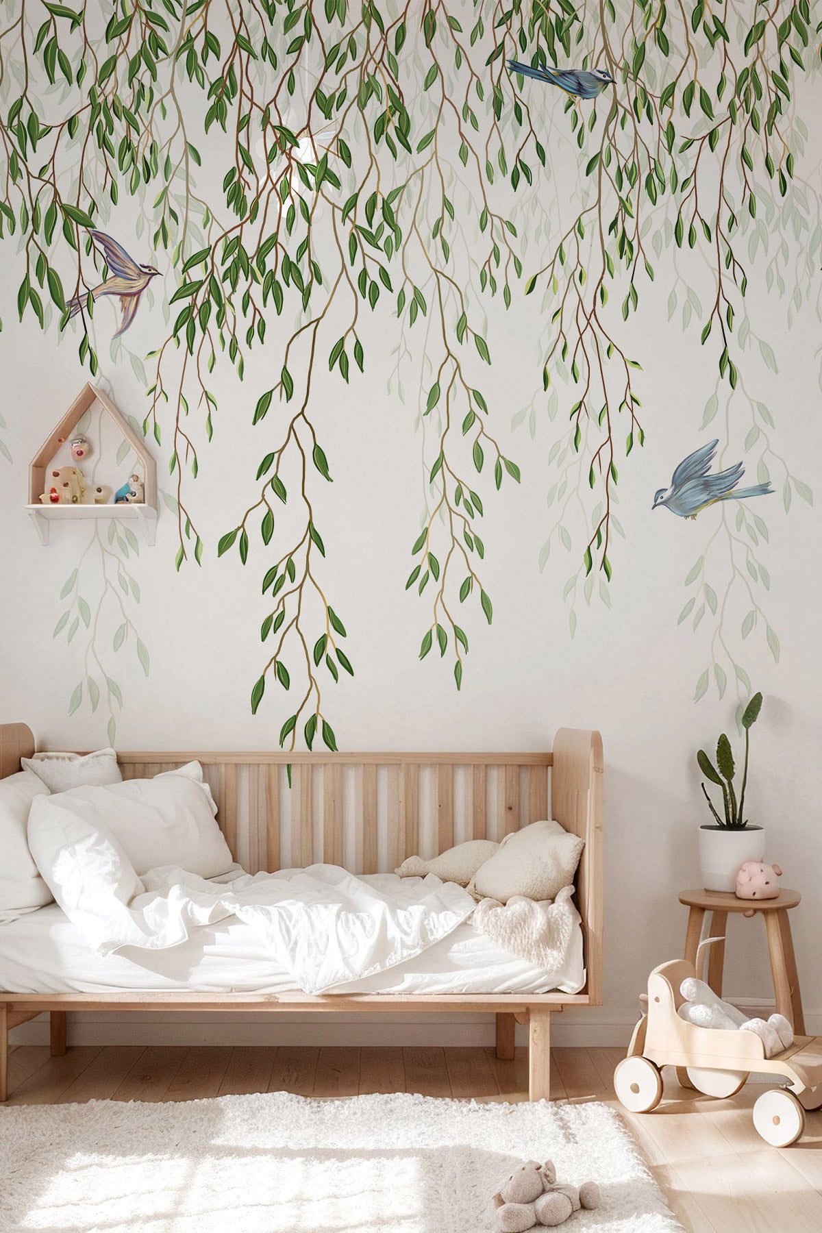 Birds and Willow Branch Chinoiserie