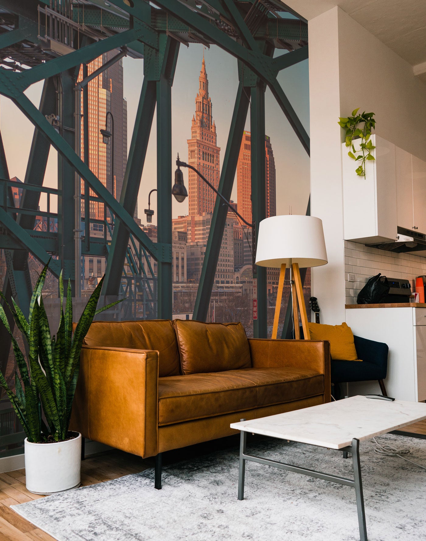 Cleveland Ohio Skyline at Sunset Wall mural