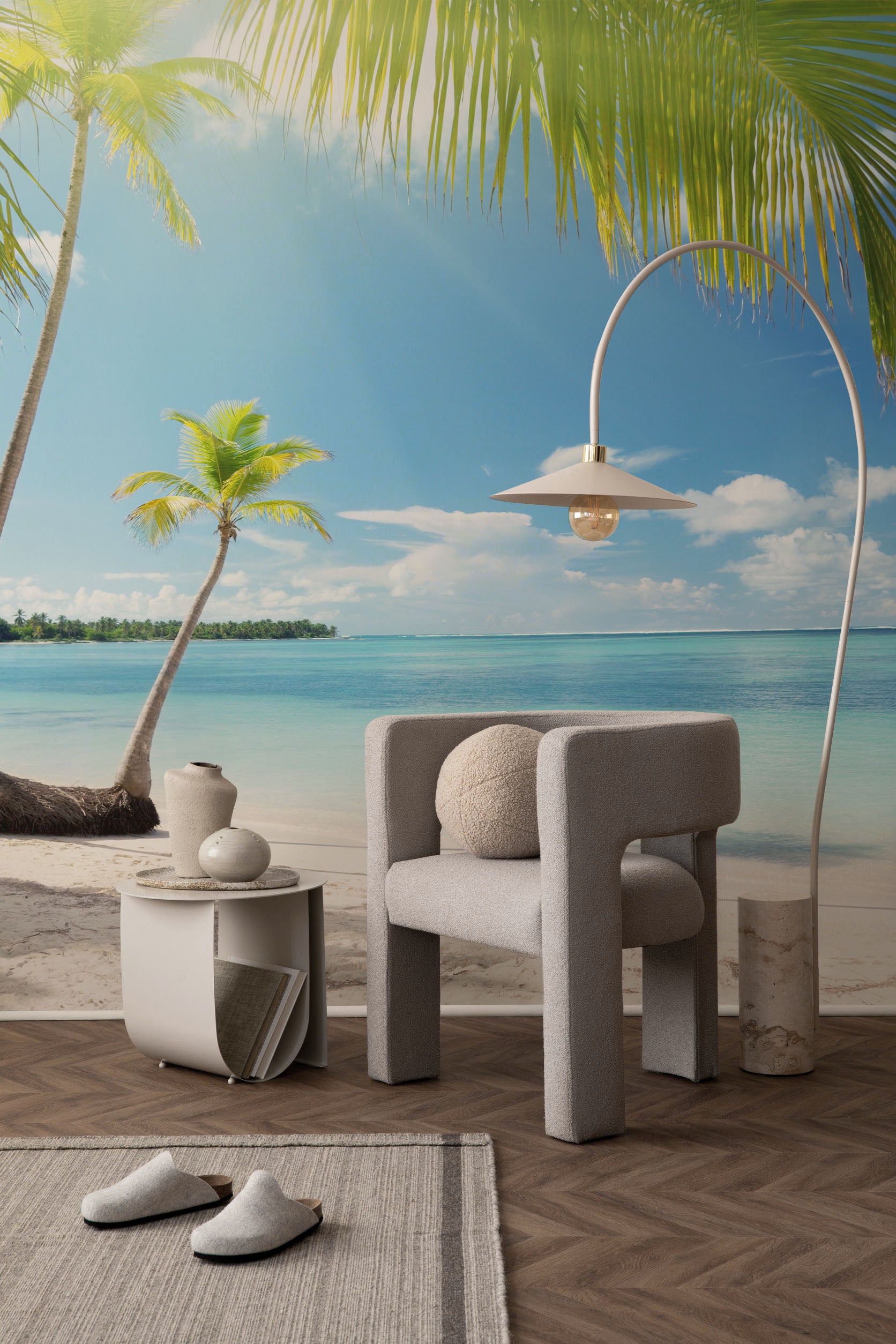 Coconut palms in sunlight Wall Mural