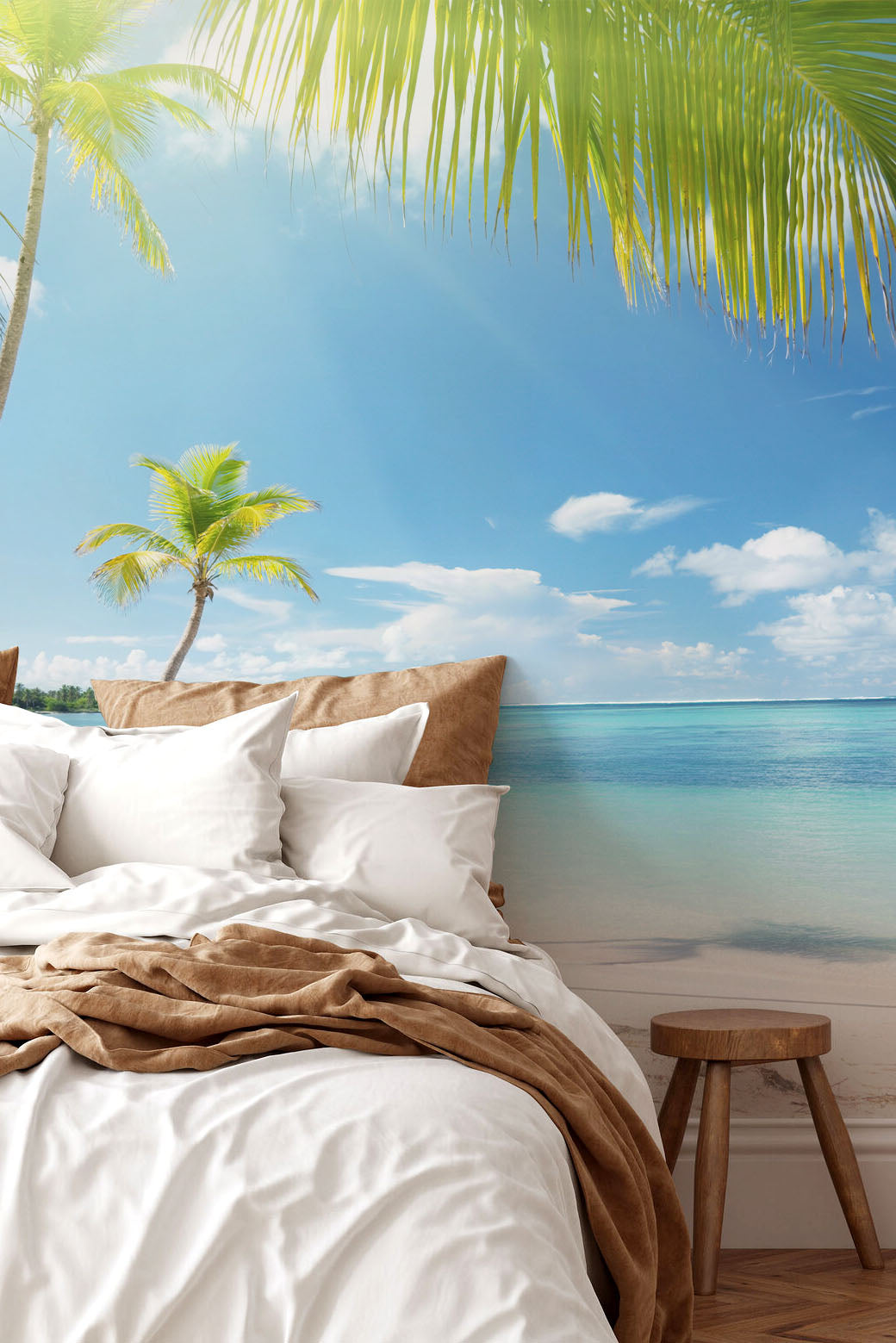 Coconut palms in sunlight Wall Mural