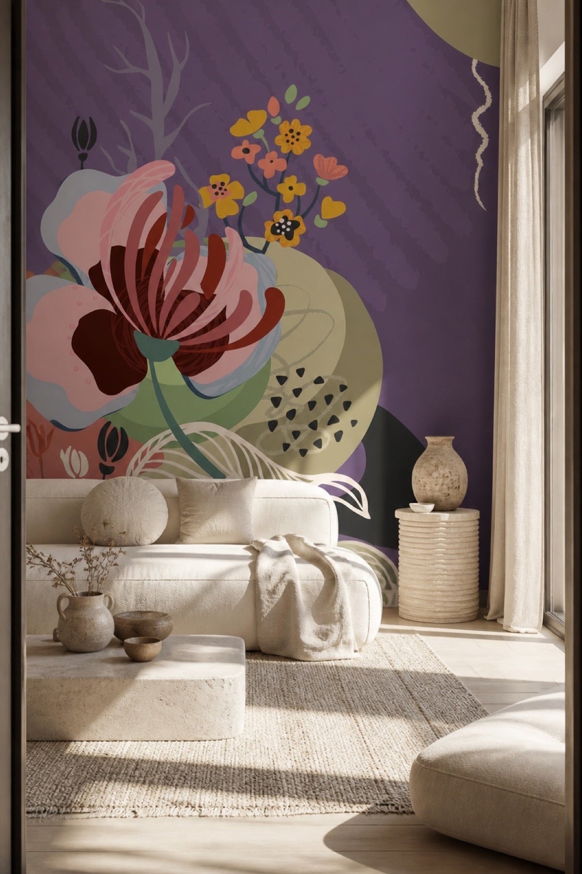 Abstract Floral Card