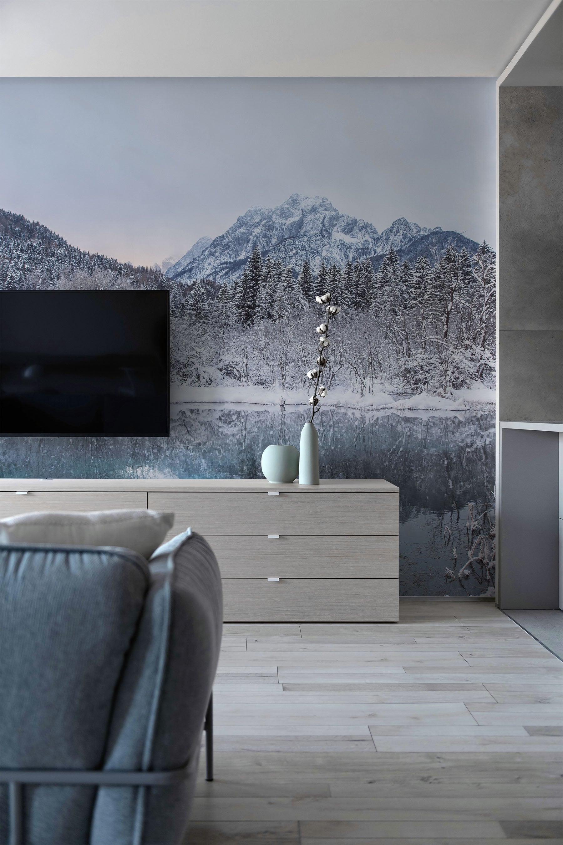 Winter Landscape in Slovenia Wall Mural