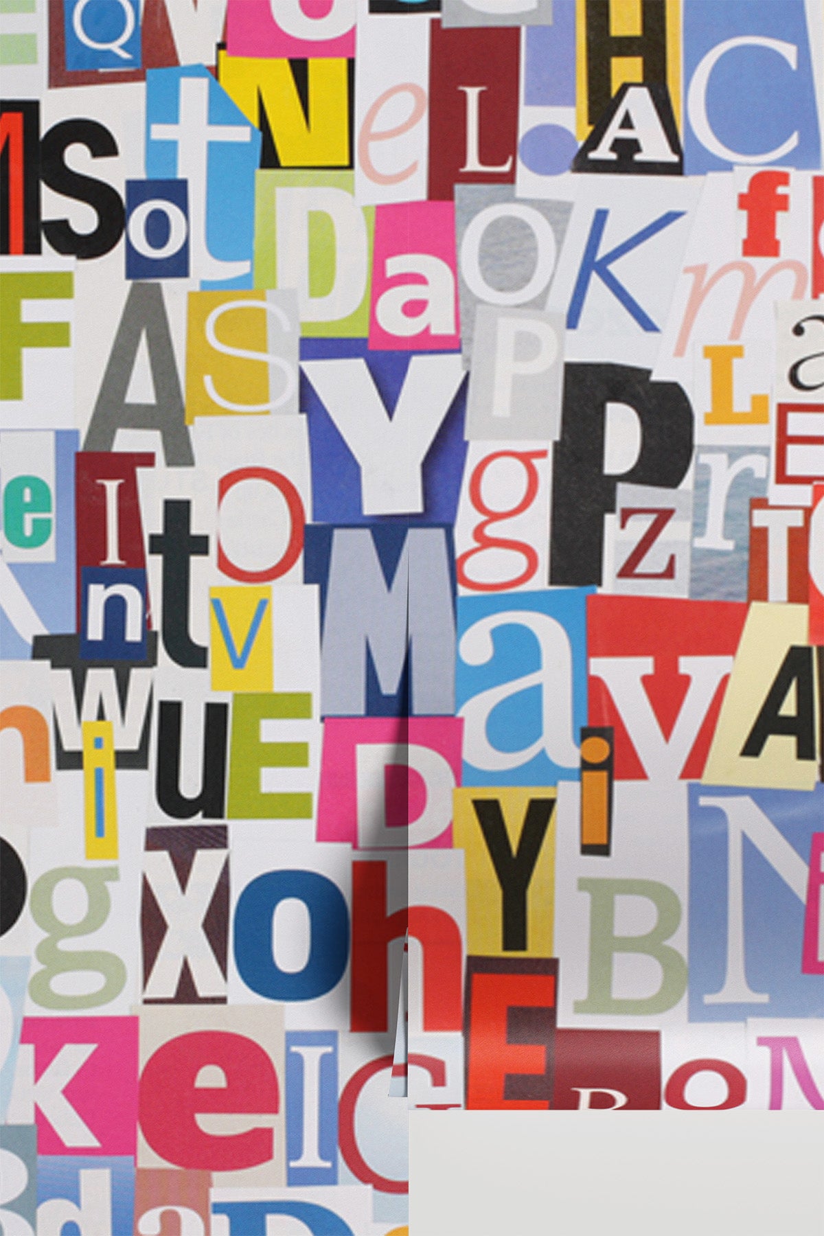 Letters Collage Wall Mural
