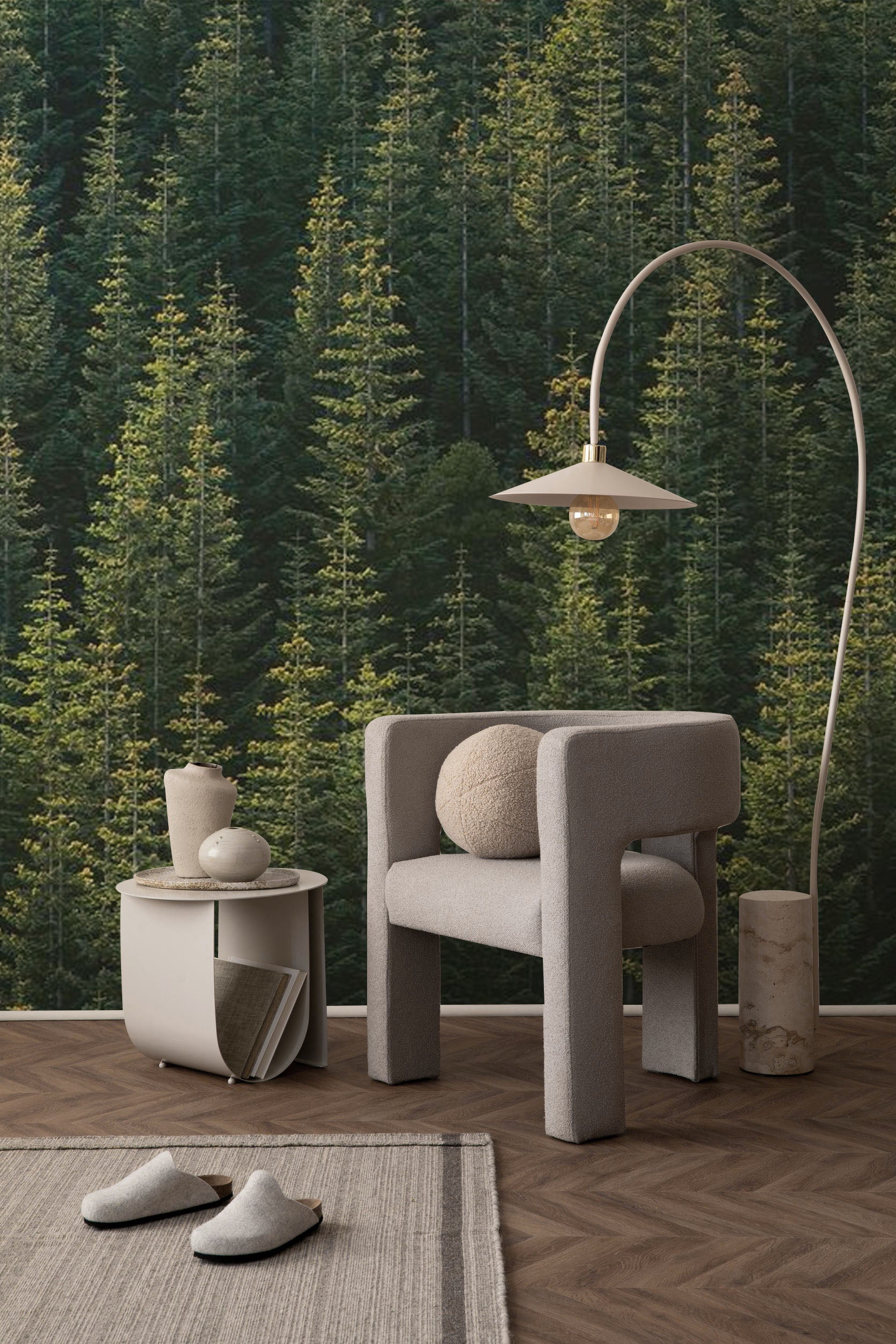 Perfect Tree Forest Line Wall Mural