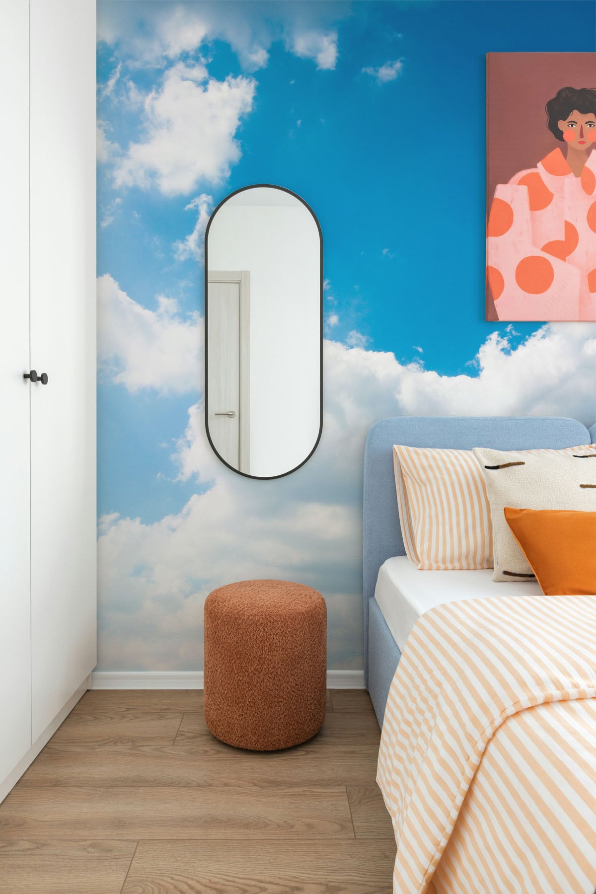 Blue Sky And Clouds Wall Mural