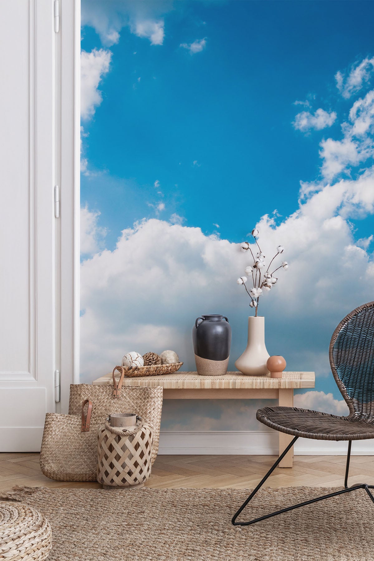 Blue Sky And Clouds Wall Mural