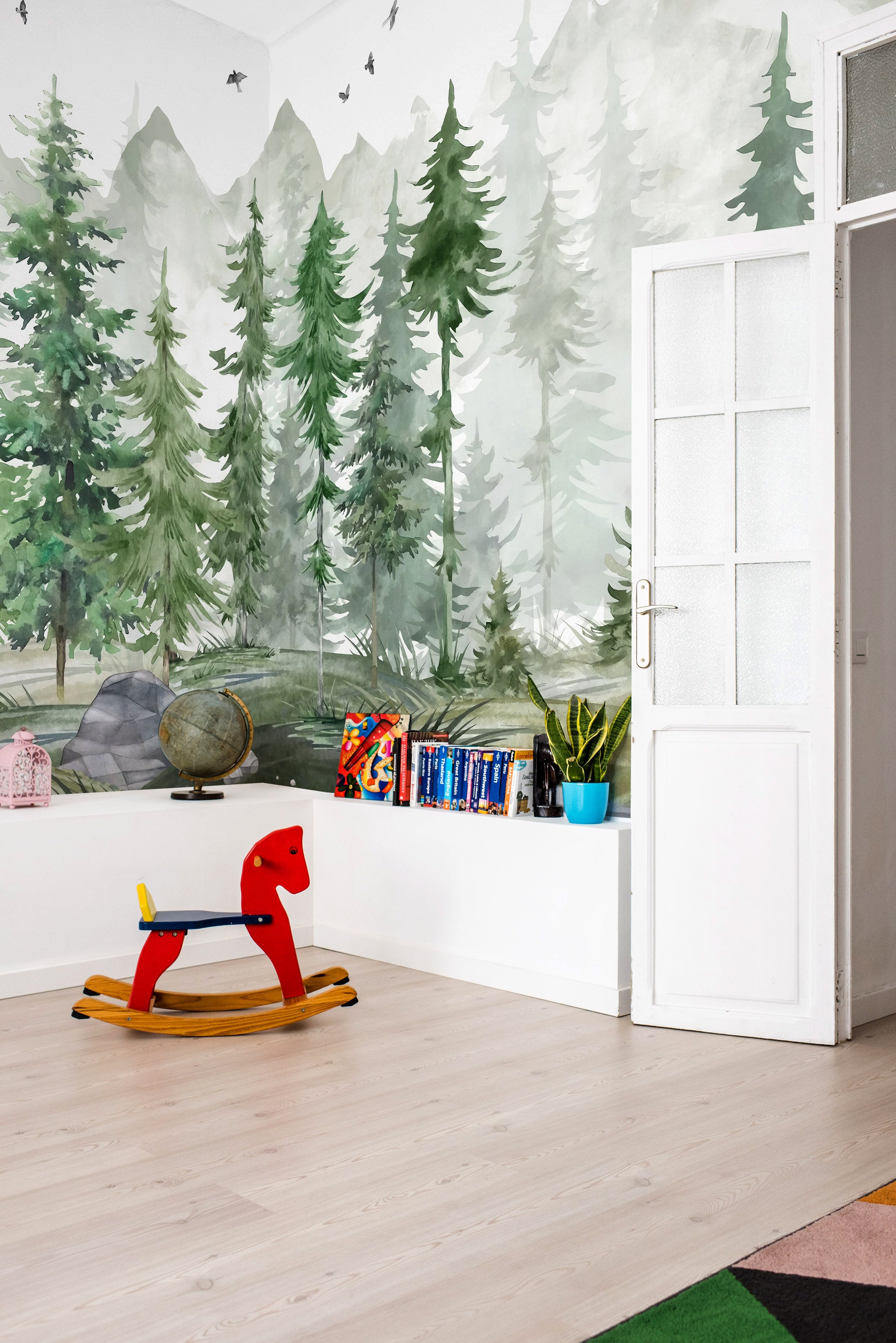 Watercolor Mountains & Forest