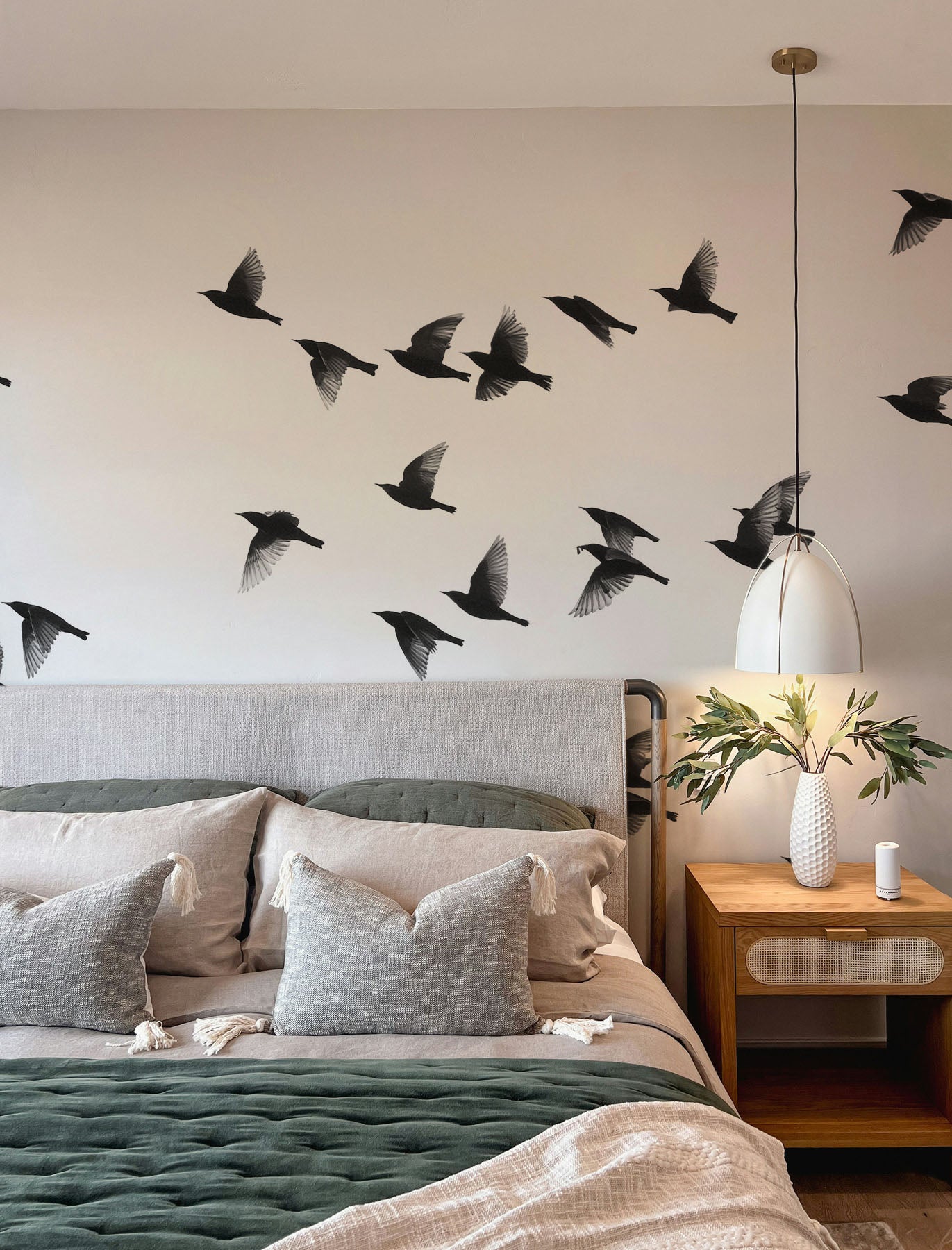 Flock of Sparrows Wall Mural