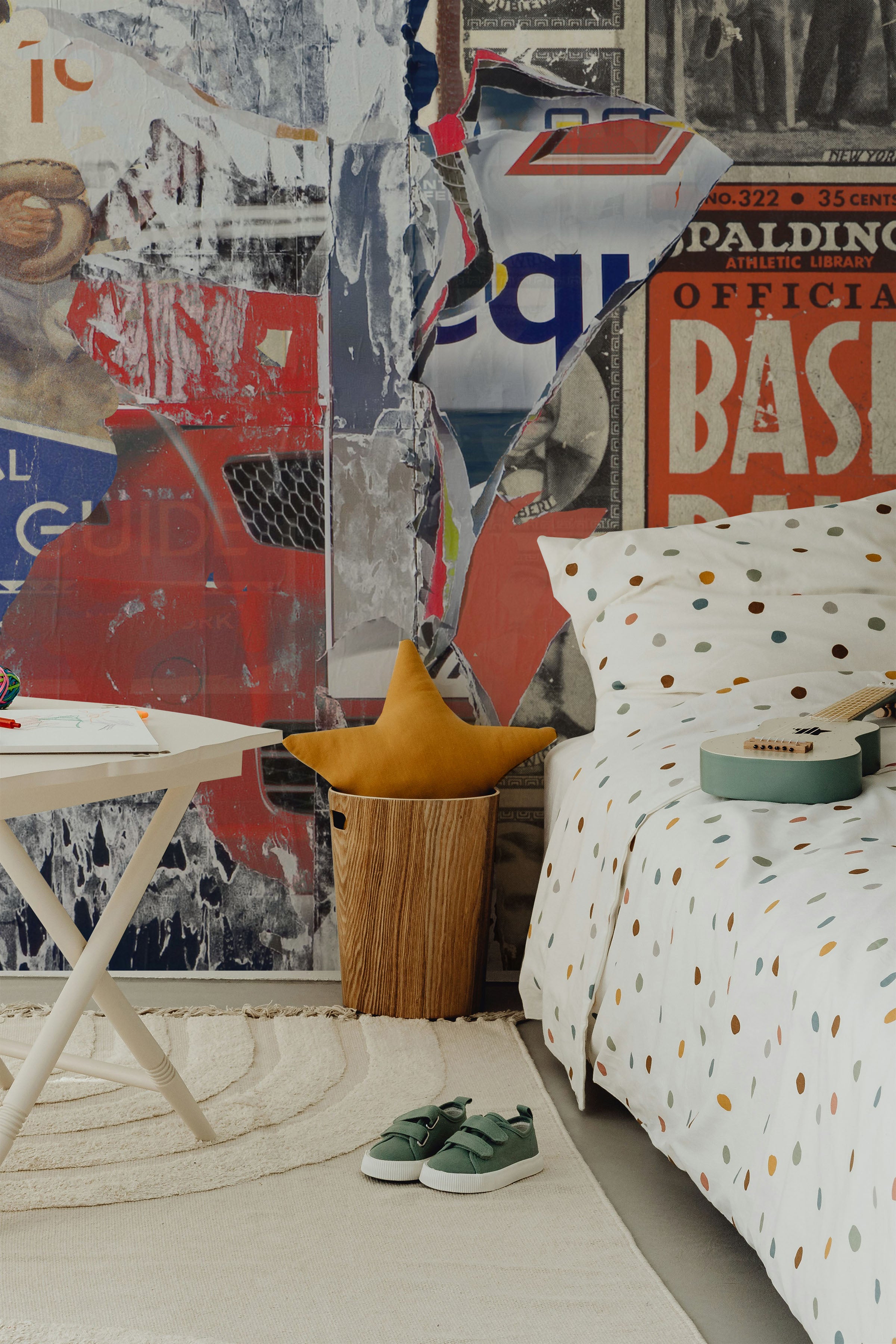 Torn Baseball Posters Wall Mural