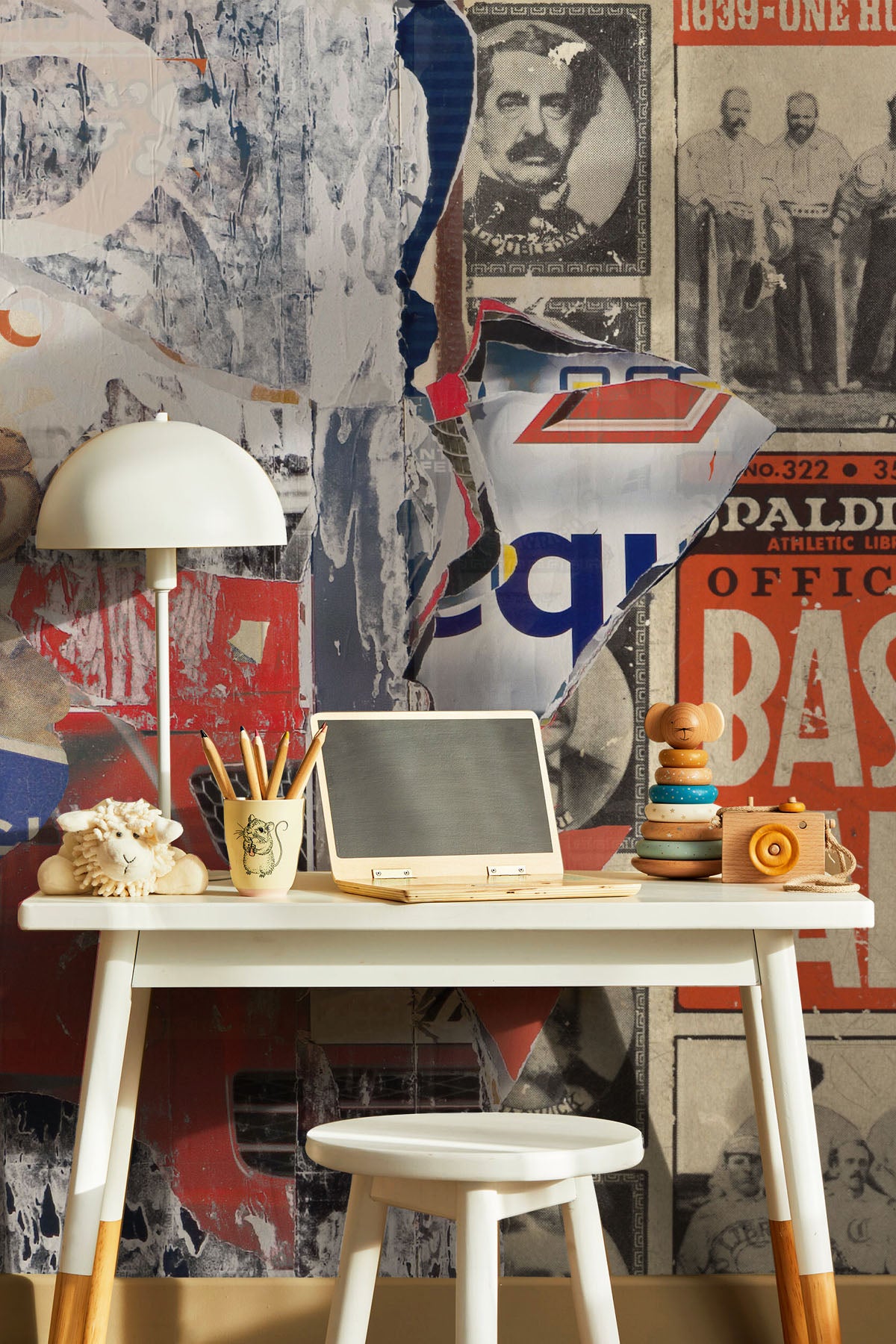 Torn Baseball Posters Wall Mural