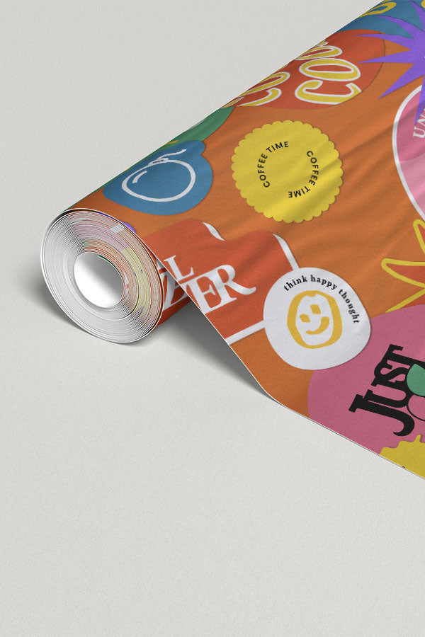 Sticker Collage Wall Mural