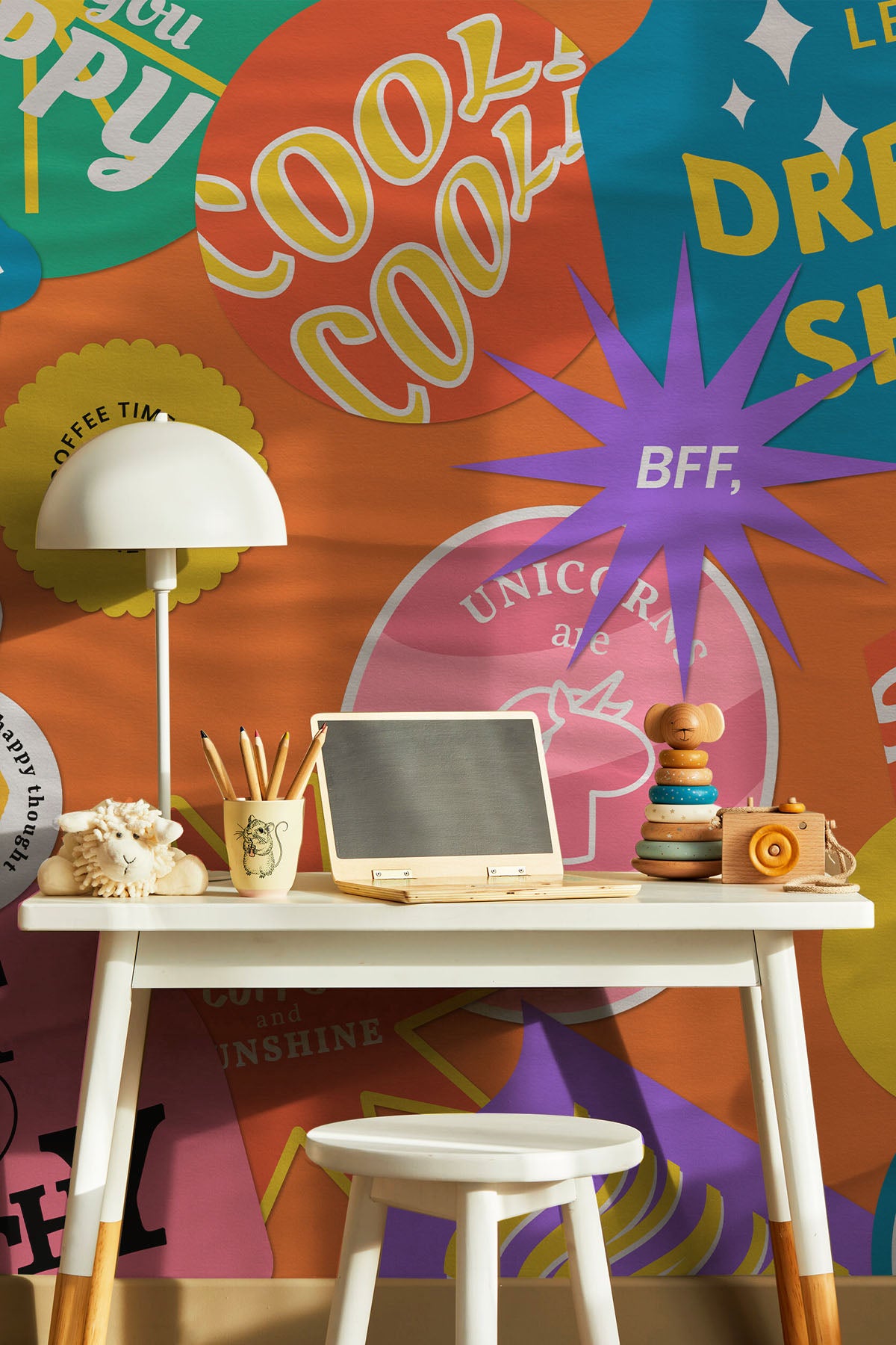 Sticker Collage Wall Mural
