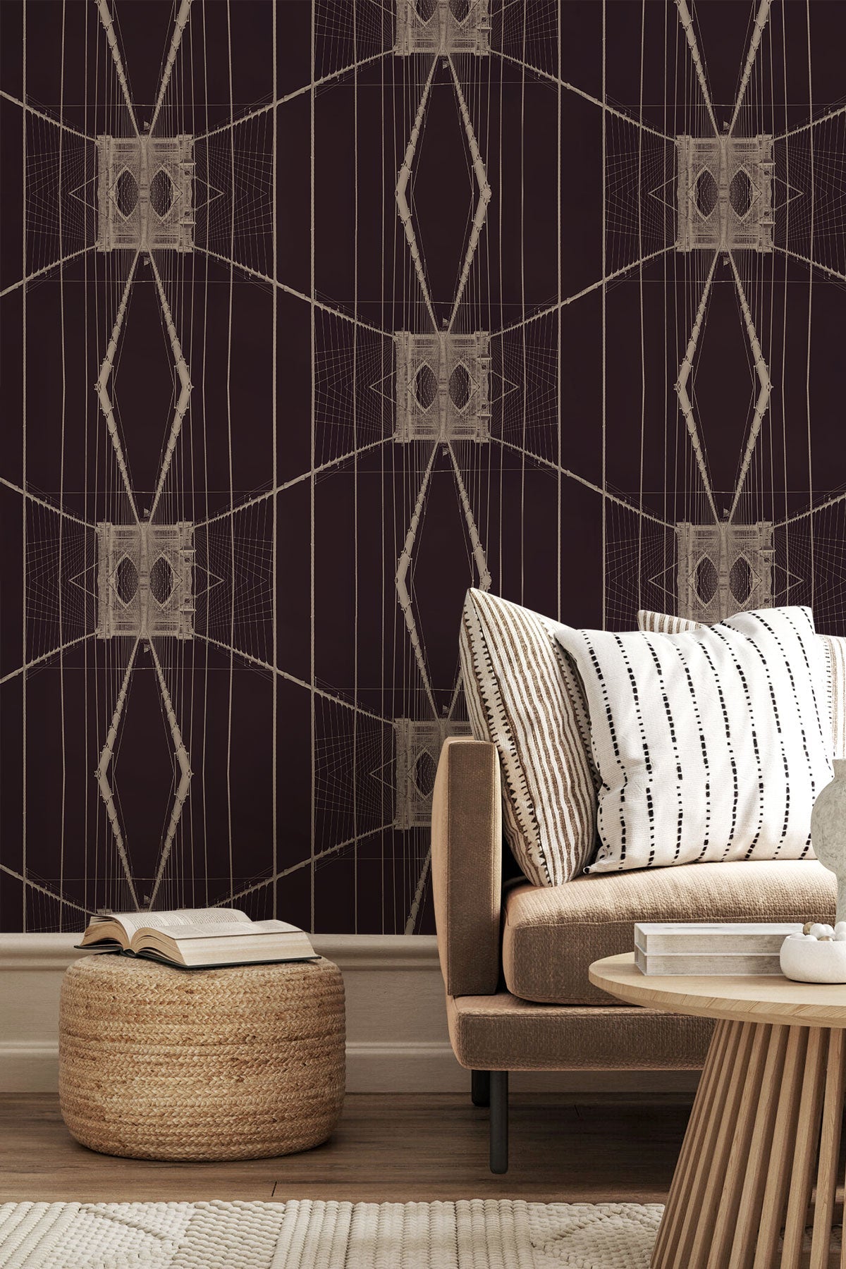 Brooklyn Bridge / Burgundy