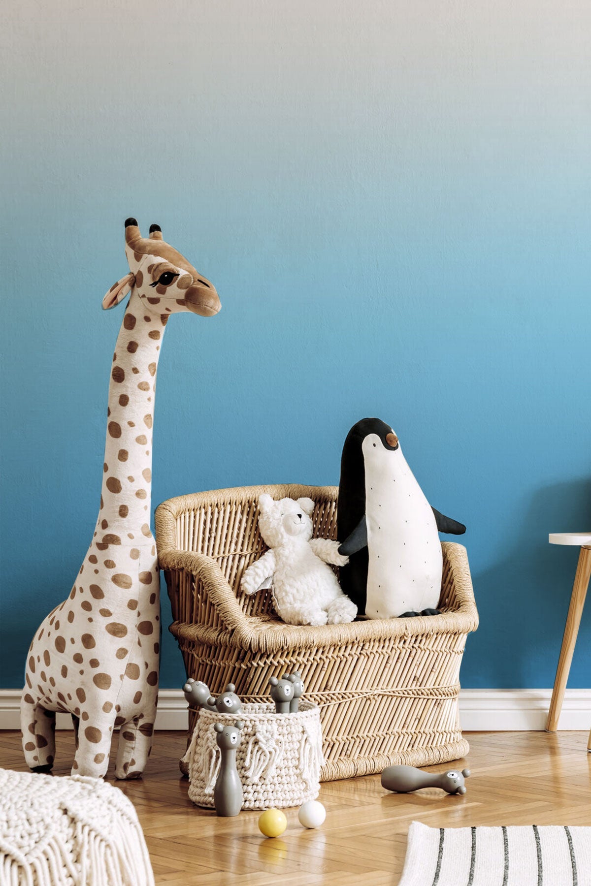 Cool Sky Wallpaper showcased in a nursery