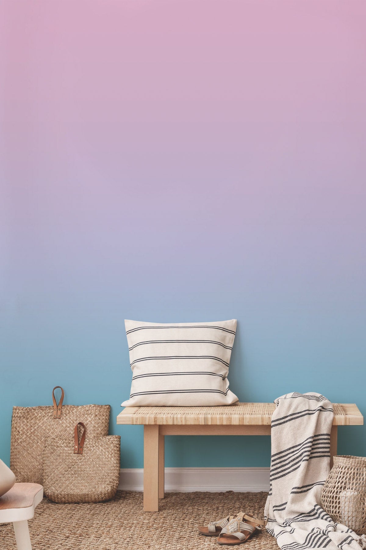 Cotton Candy Wallpaper showcased in a room