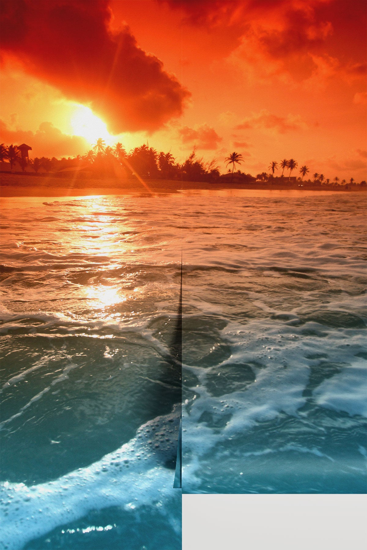 Ocean at dusk Wall Mural