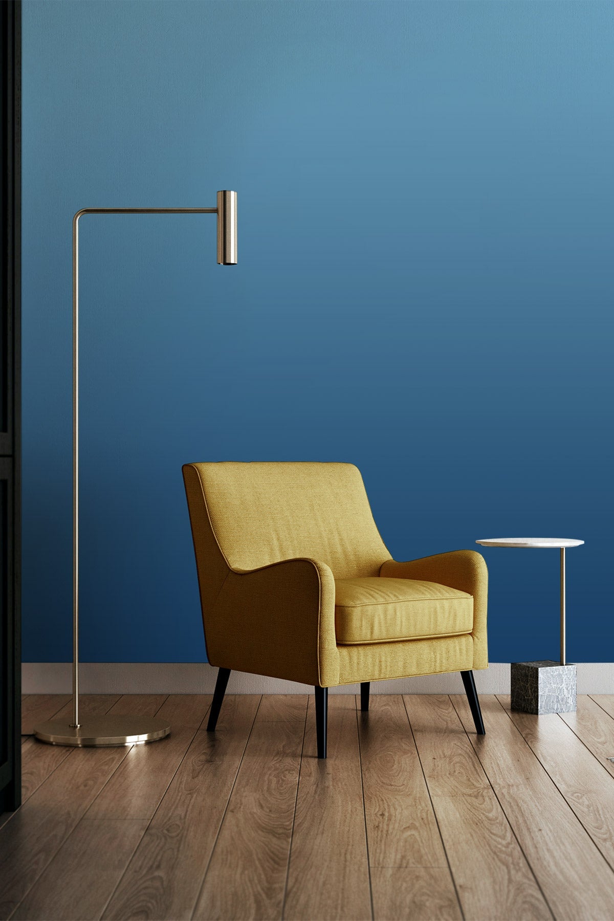 Denim Delight Wallpaper in a room