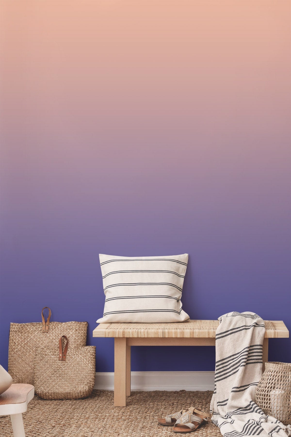 Dusk Horizon Wallpaper in a room