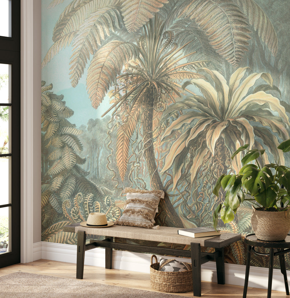 Vintage Jungle Illustration Wall Mural