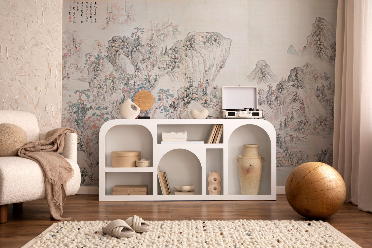 Vintage Japanese Autumn Landscape Wall Mural