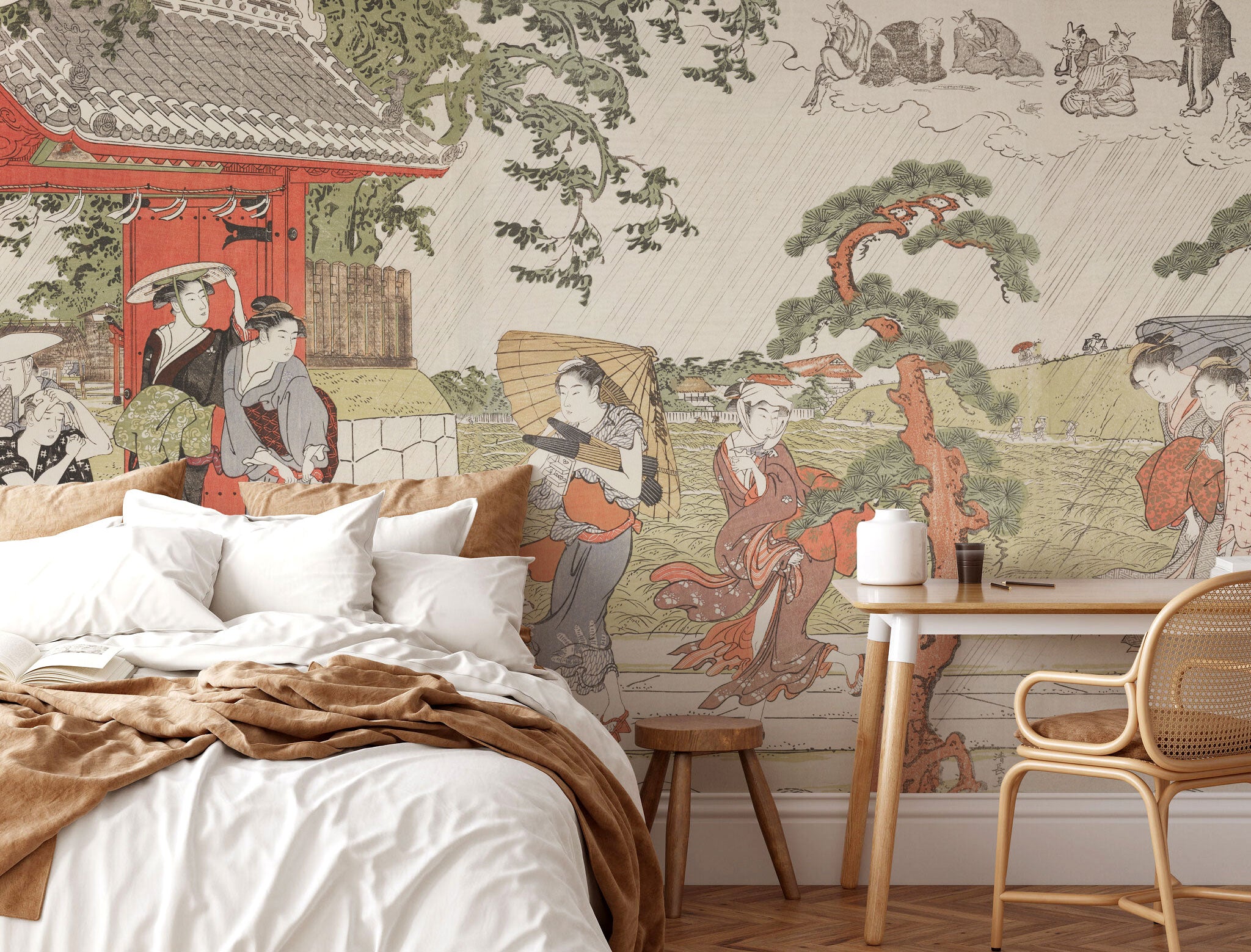 Mimeguri Shrine Wall Mural