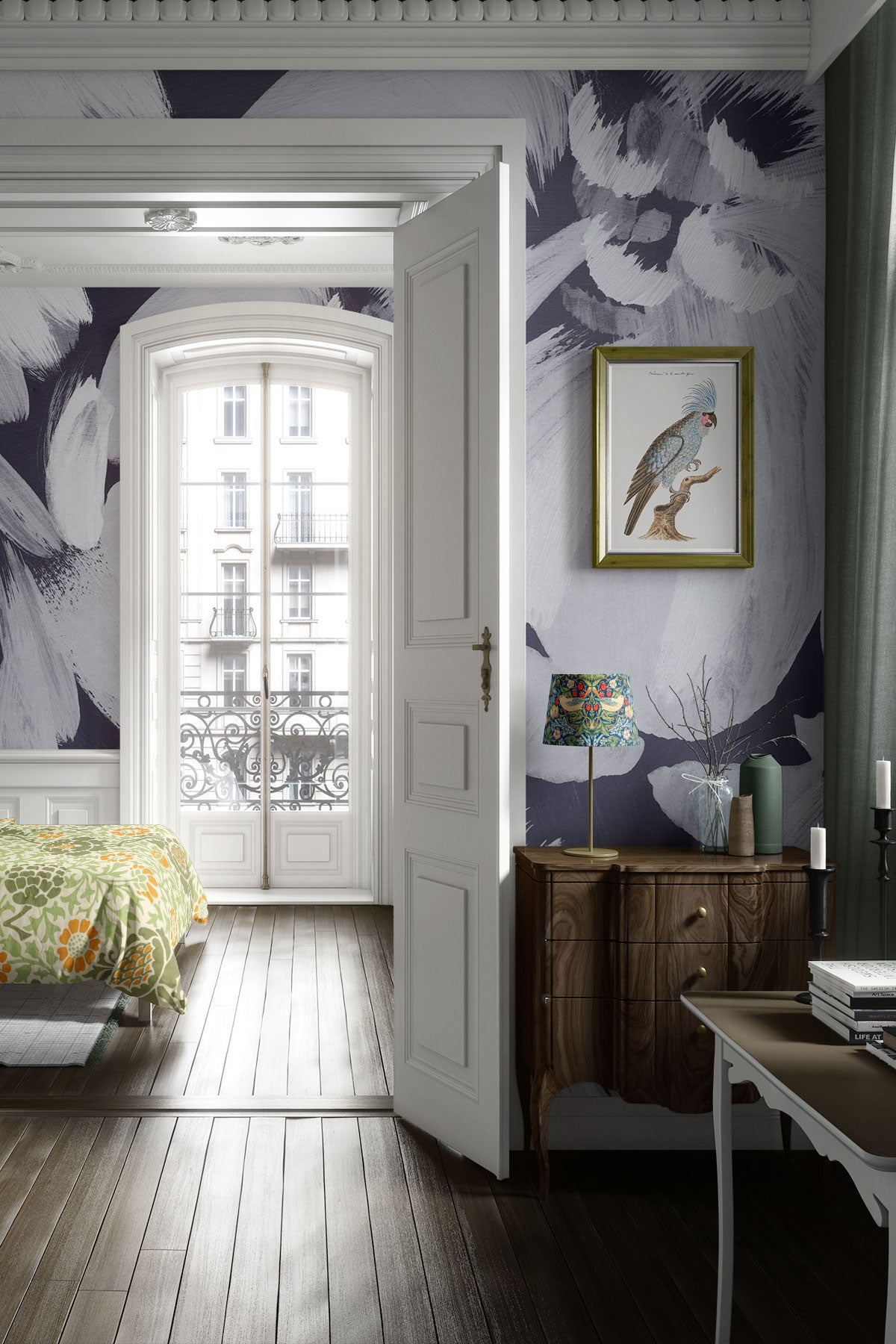 Dark Bloom Serenity Wall Mural