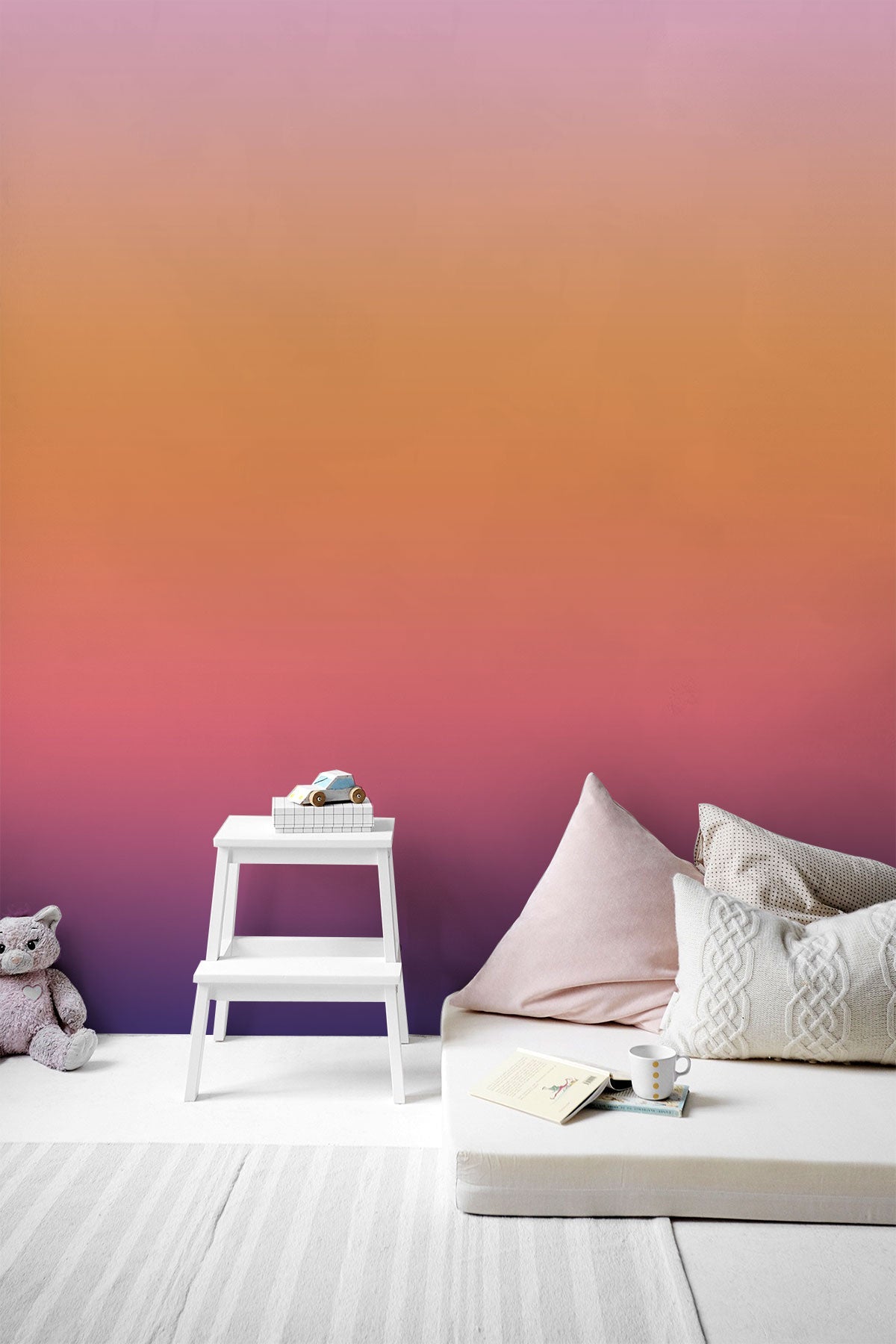 Electric Sunrise Wallpaper in a kids room