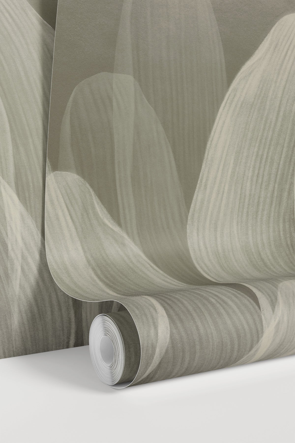 Roll of wallpaper with Elowen / Taupe wall mural printed.